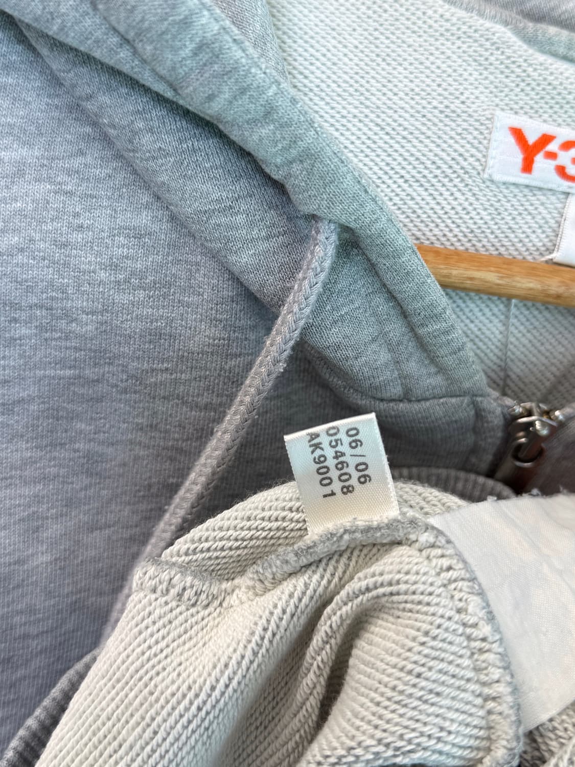 Y-3 요지 야마모토 오버핏 투웨이 빅로고 스웻 후드집업 상품이미지9