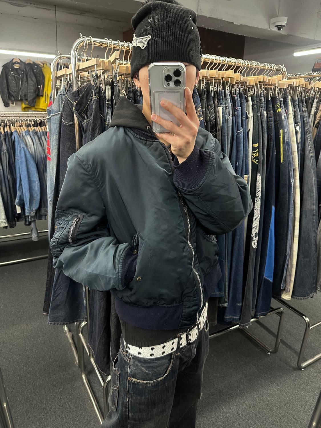 XL) 알파 인더스트리 ma-1 항공자켓 네이비 상품이미지1