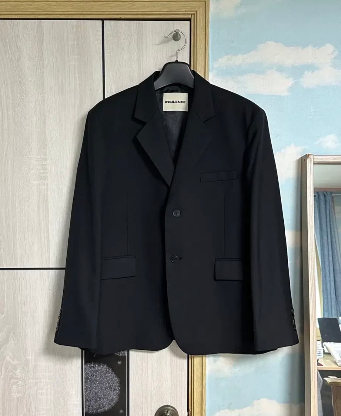 (L) 인사일런스 오버사이즈 울 블레이저 BLACK 상품이미지2