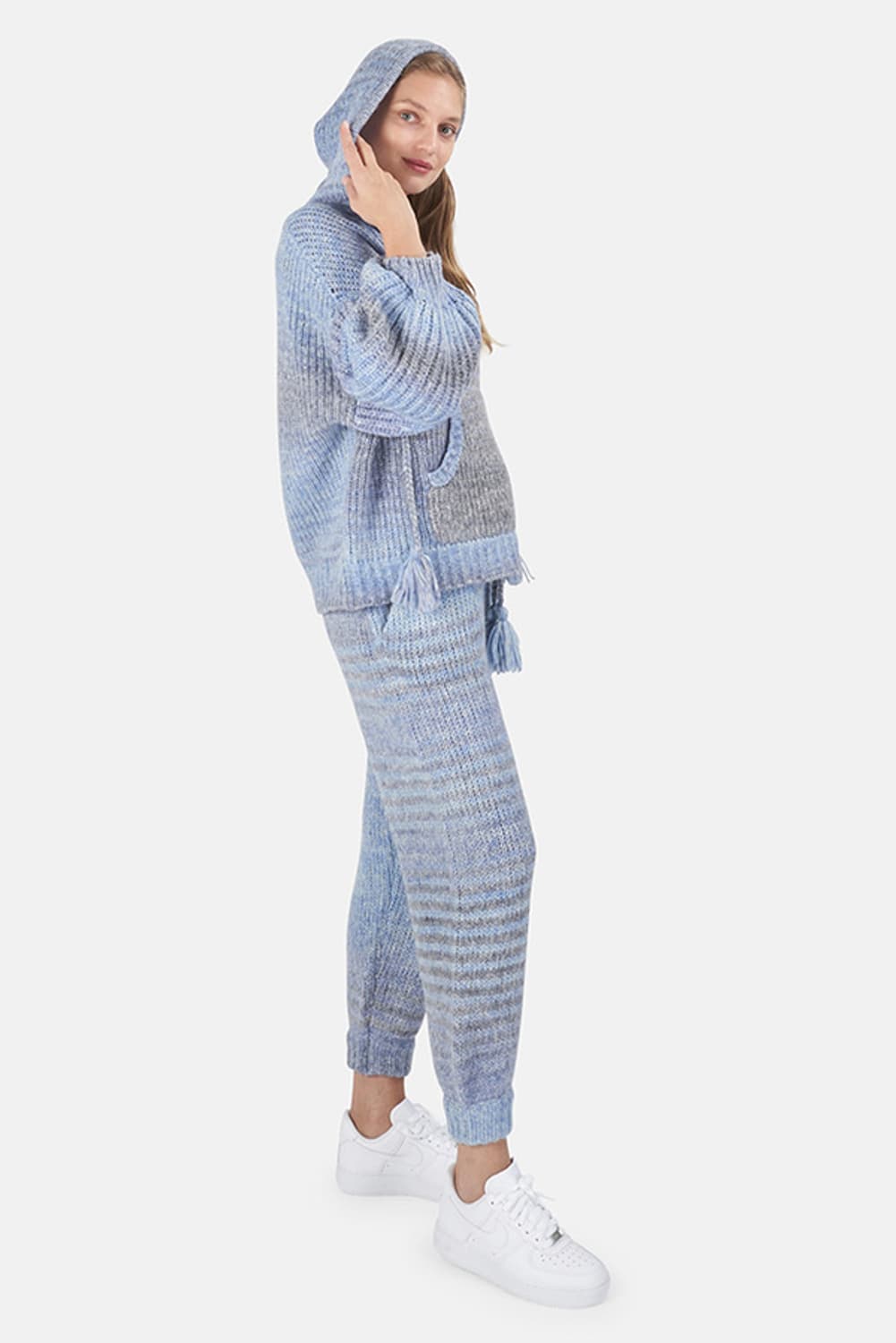 러브 쉑 팬시 알파카 울 혼방 폼폼 후드 니트 상품이미지1