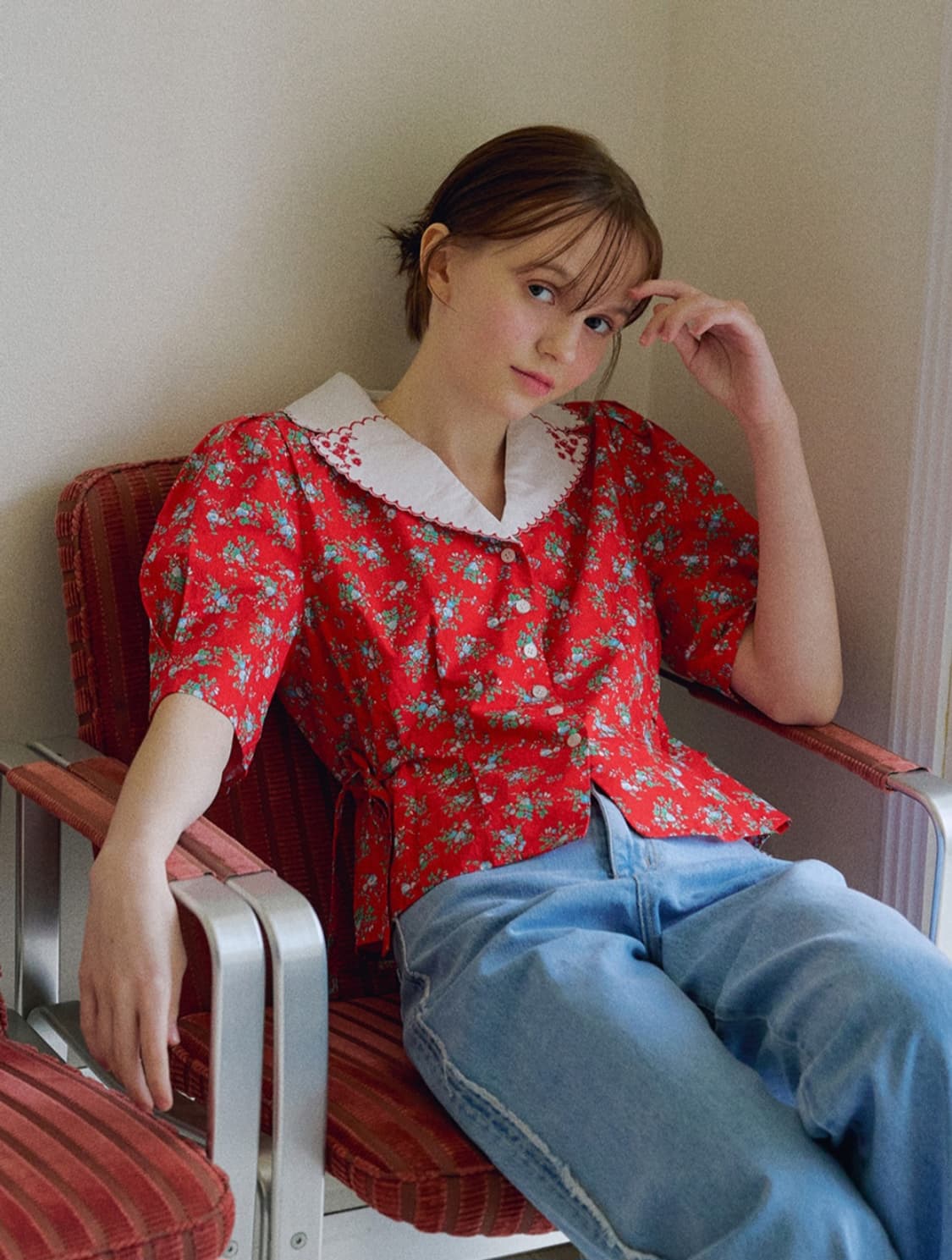 보카바카 플라워 블라우스 상품이미지3