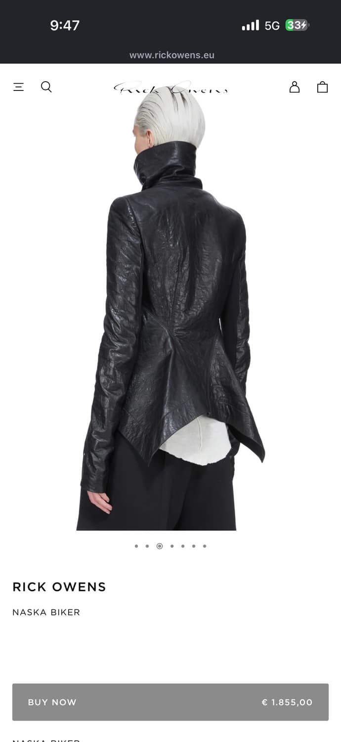 릭오웬스 나스카 레더 자켓 38 상품이미지3