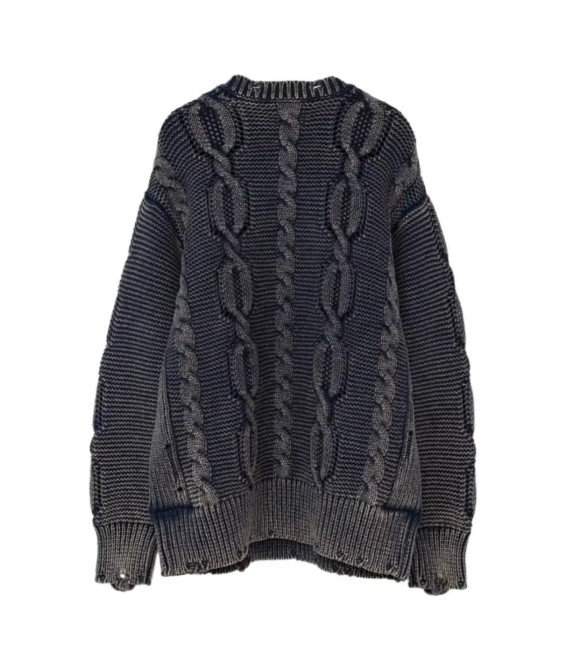 *24SS 카미야 by 미하라 야스히로 케이블 데미지 니트 상품이미지3