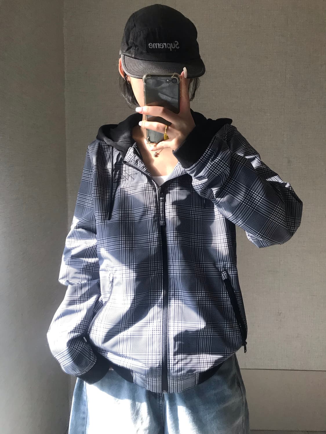 홀리스터 체크 후드 자켓 상품이미지1