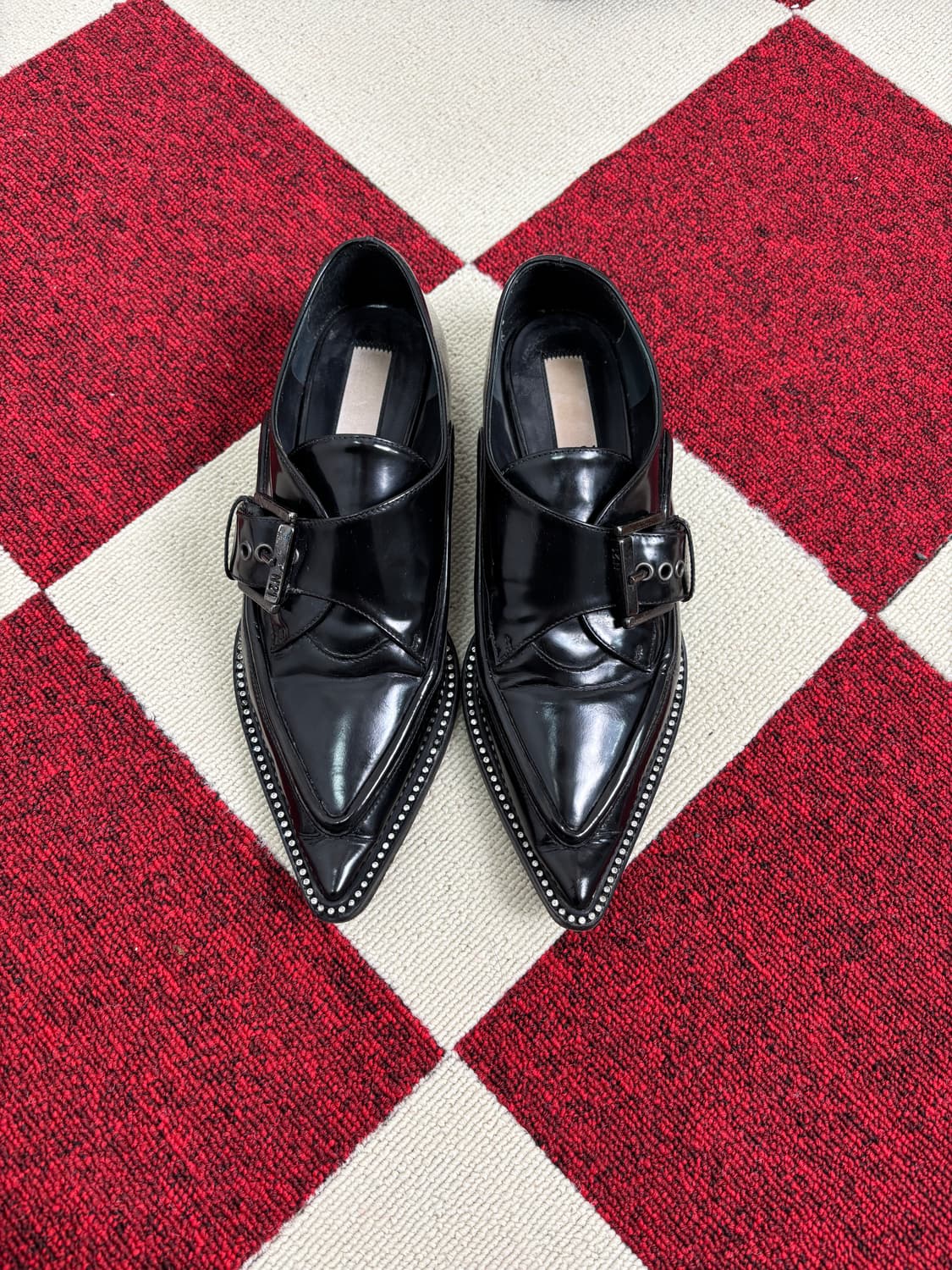 N21 Crystal-Studded Pointed Buckle Loafe 상품이미지2