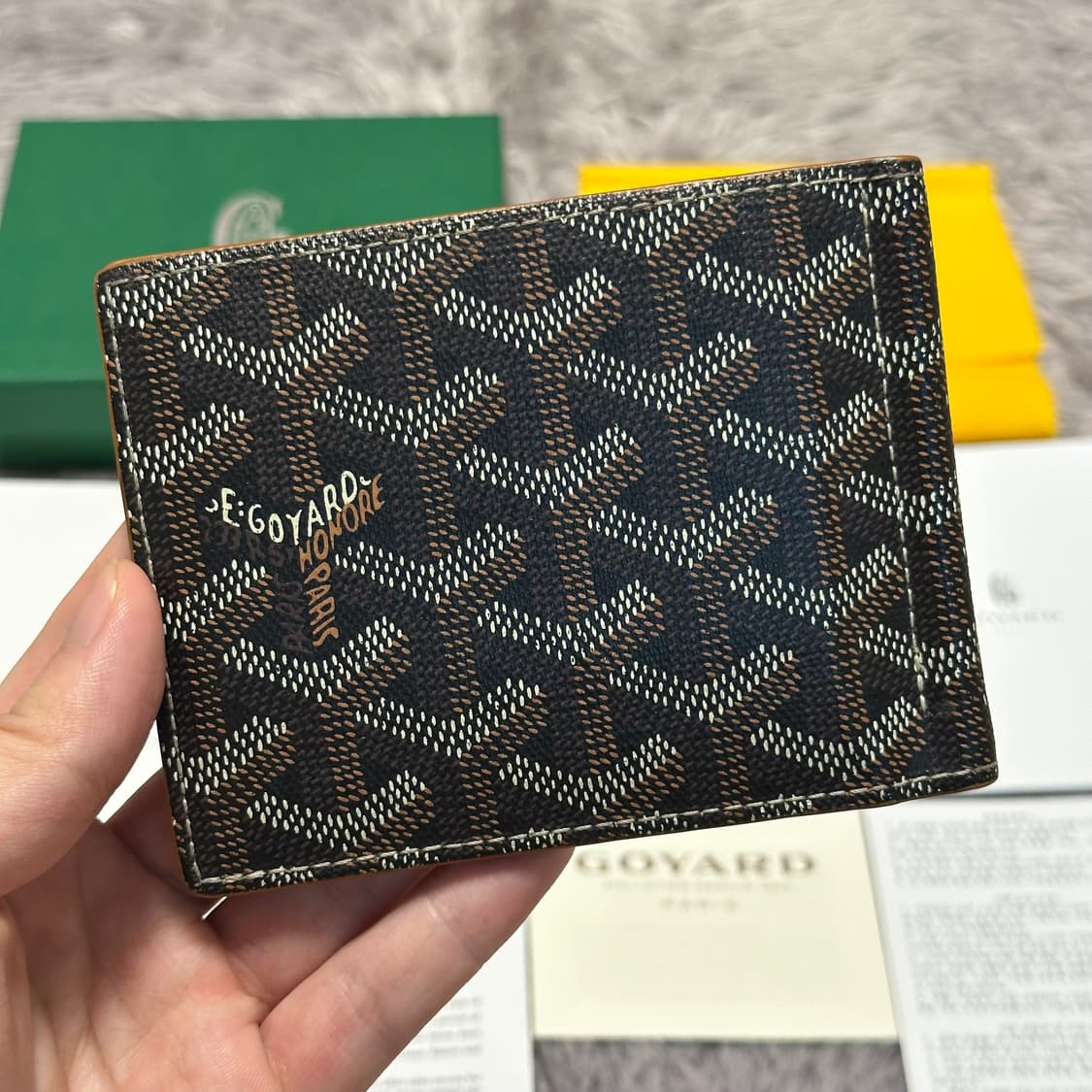 [풀구성] 고야드 생토마 머니클립 반지갑 블랙탄 상품이미지2