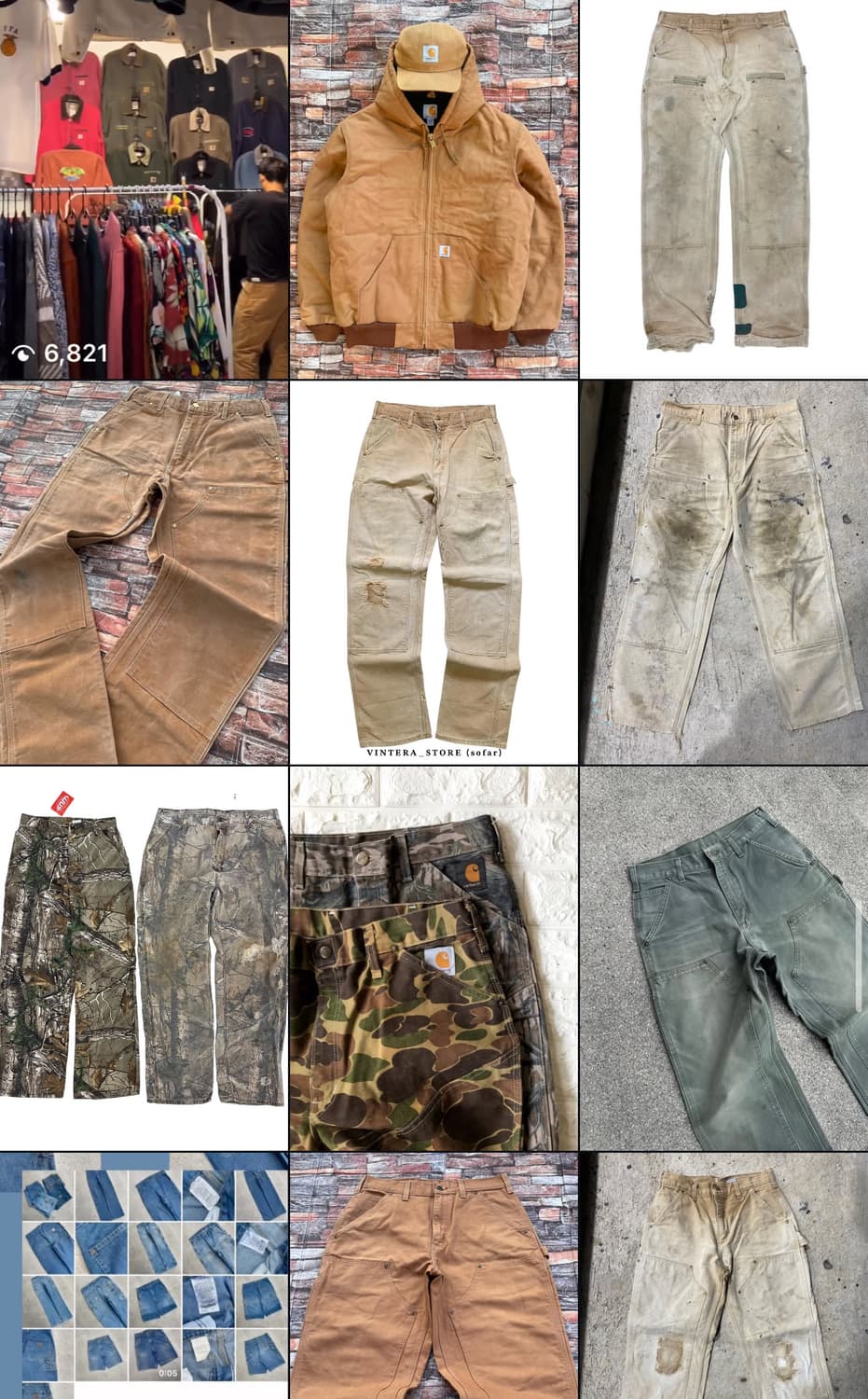 40x32 칼하트 더블니 B01 브라운 키펜터 워크웨어 상품이미지7