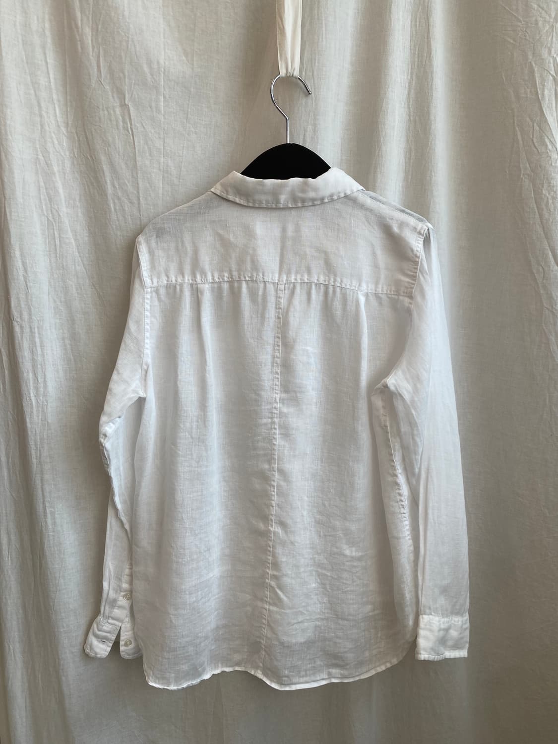 BACK NUMBER 화이트 린넨셔츠(M) 상품이미지8