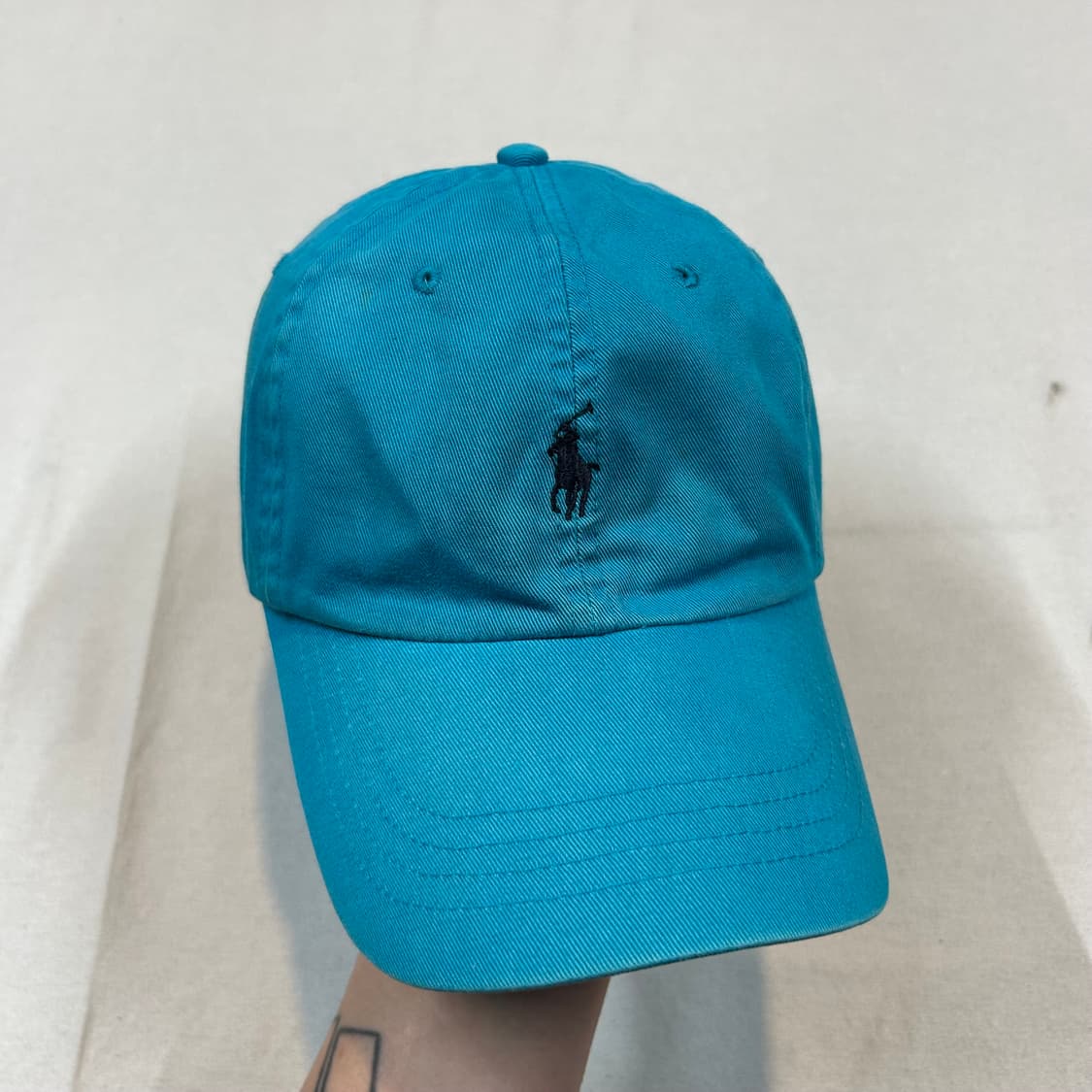 폴로 랄프로렌 아쿠아 블루 볼캡 모자 가죽스트랩 정품 상품이미지2