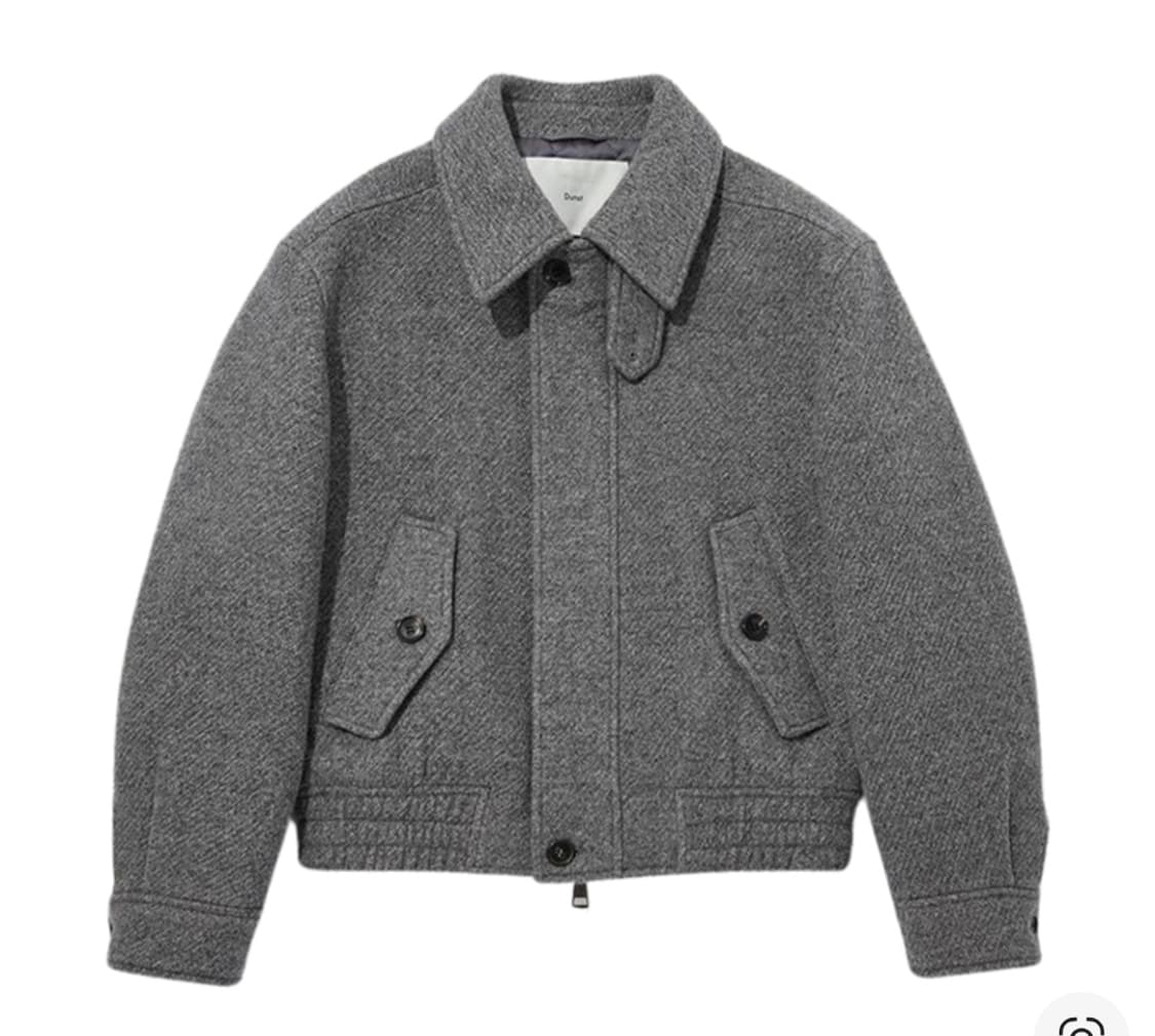 던스트 텍스쳐드 칼라 울 블루종 다이애그널 그레이L 상품이미지1