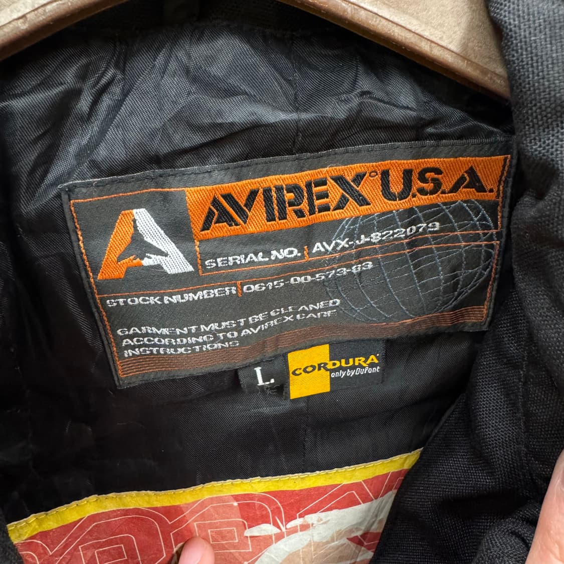 00s 아비렉스 데이토나 레이싱자켓 전후면 빅로고 포인트 블랙 상품이미지7