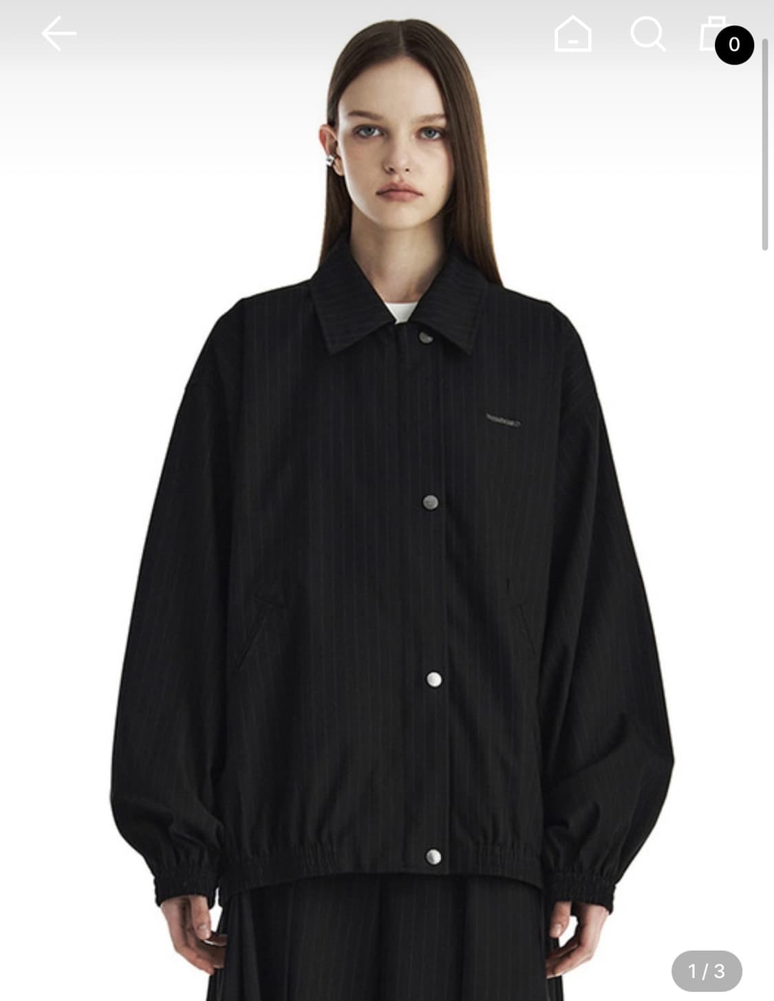 Stripe Oversized Blouson Set-Up Jumper  상품이미지1