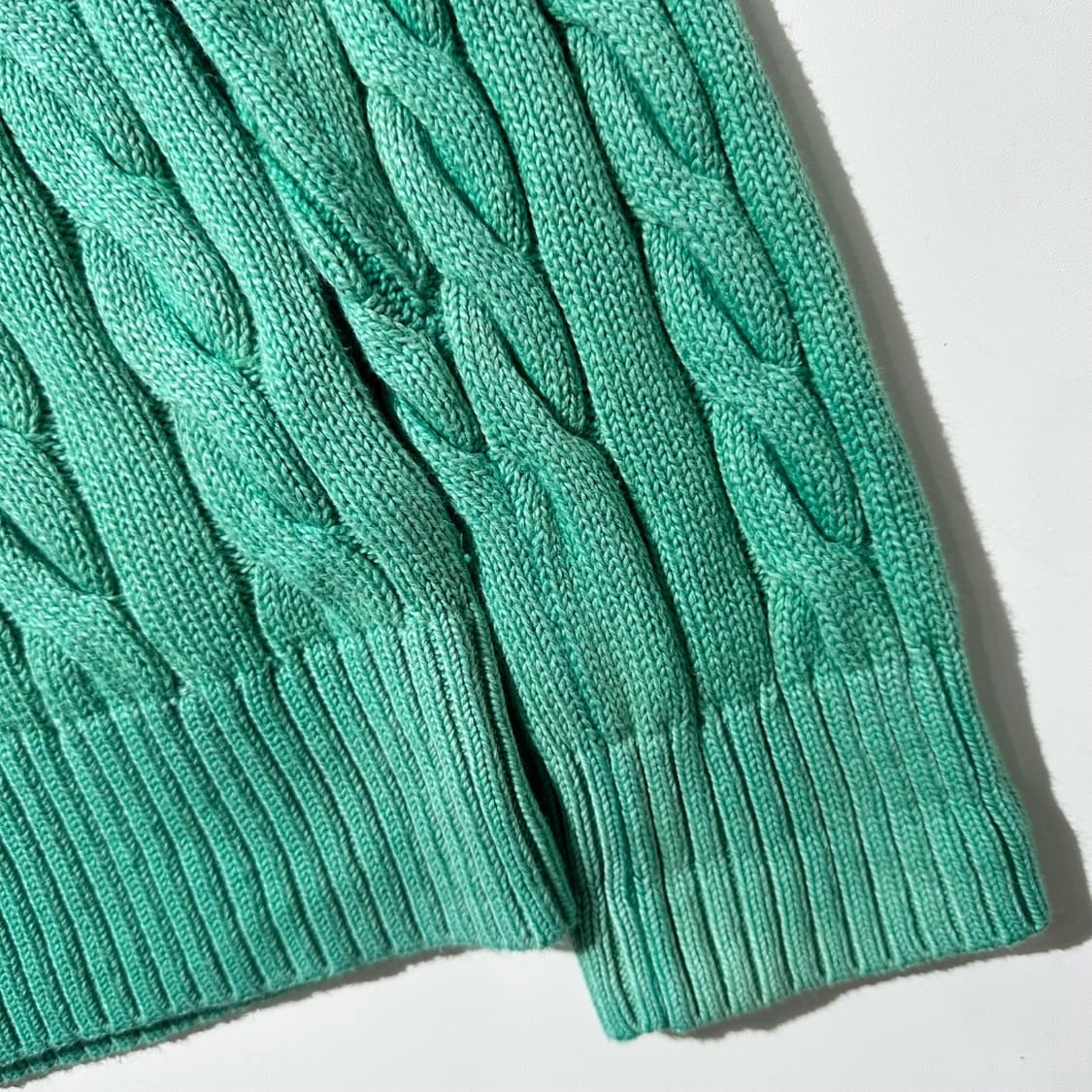 폴로 랄프로렌 워시드 코튼 케이블 라운드 니트 상품이미지5