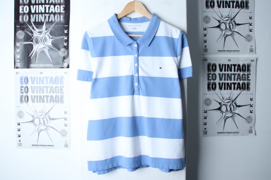 W(XL-2XL) 타미힐피거 반팔 카라 티셔츠 스트라이프-H30317 상품이미지2