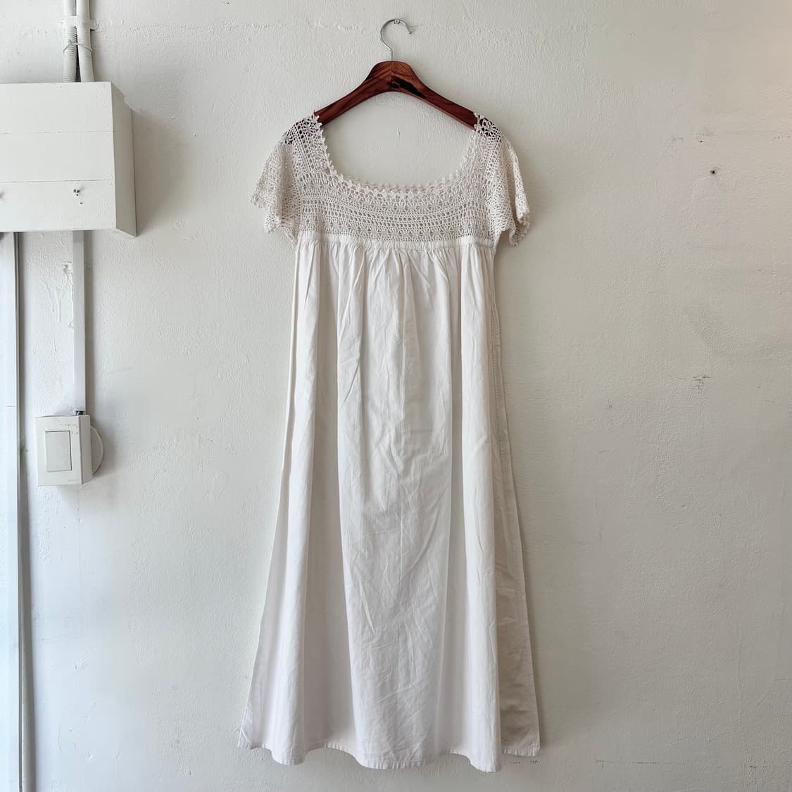 크로셰 레이스 내추럴 롱 원피스 상품이미지4