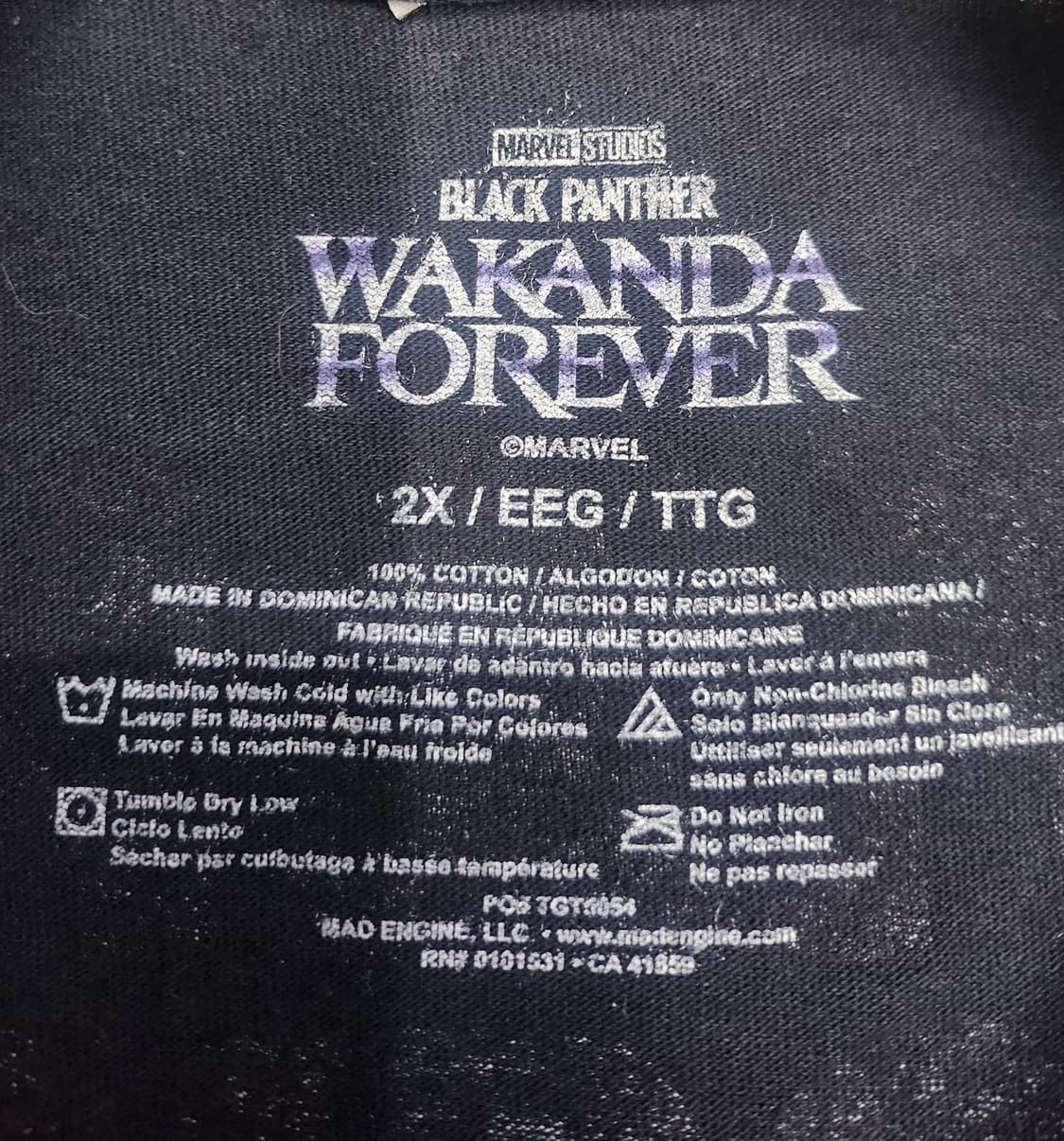 마블 블랙팬서 와칸다 포에버 반팔티 2XL 상품이미지3