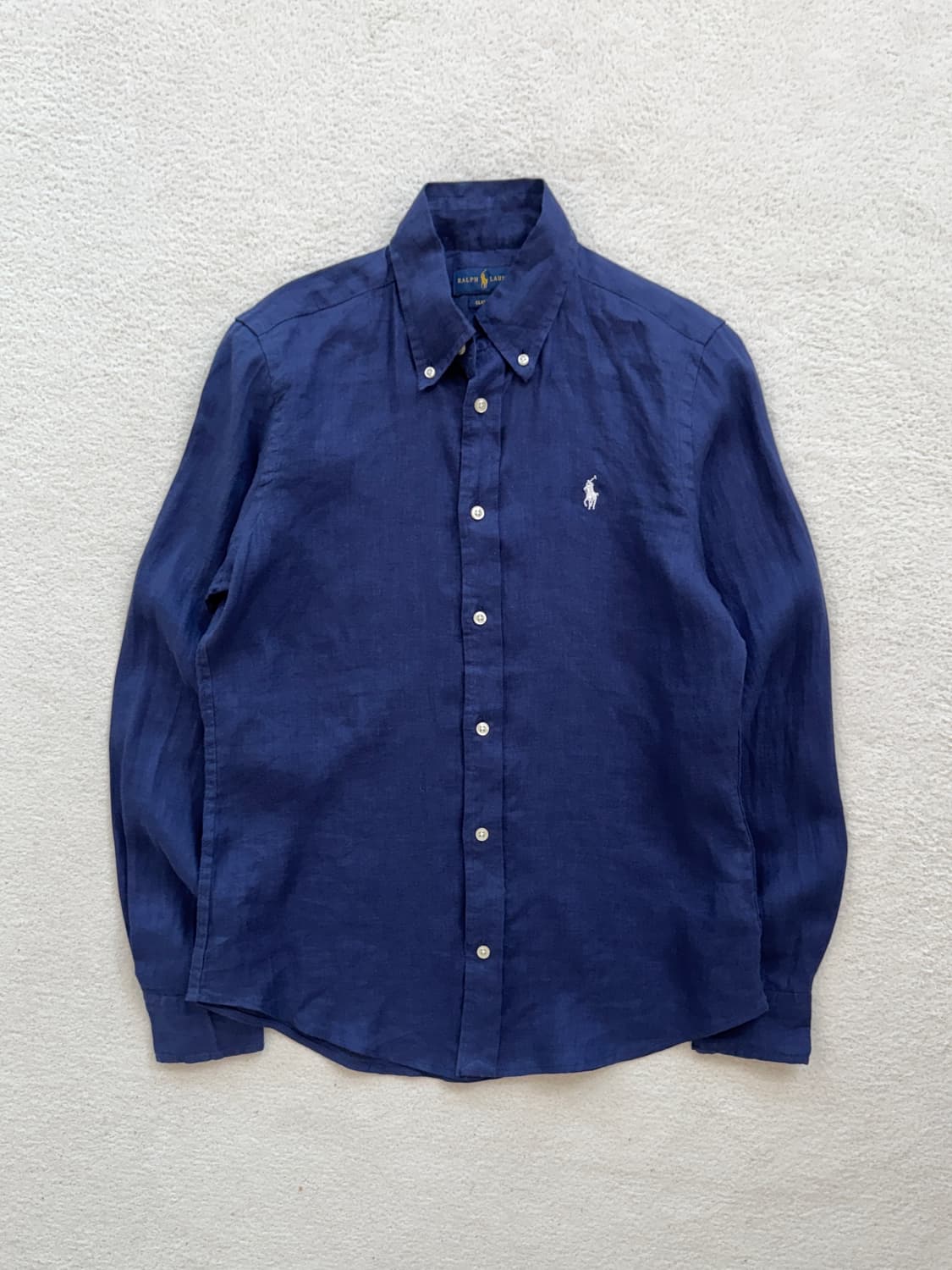 QR 폴로 네이비 린넨 셔츠 상품이미지2