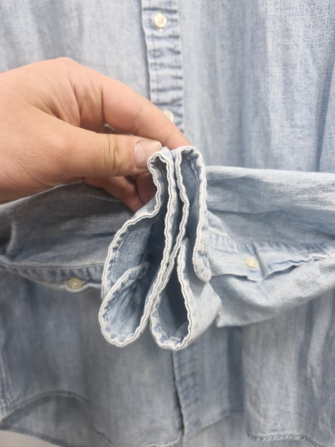 95M 폴로랄프로렌 워싱 데님 셔츠. 상품이미지4