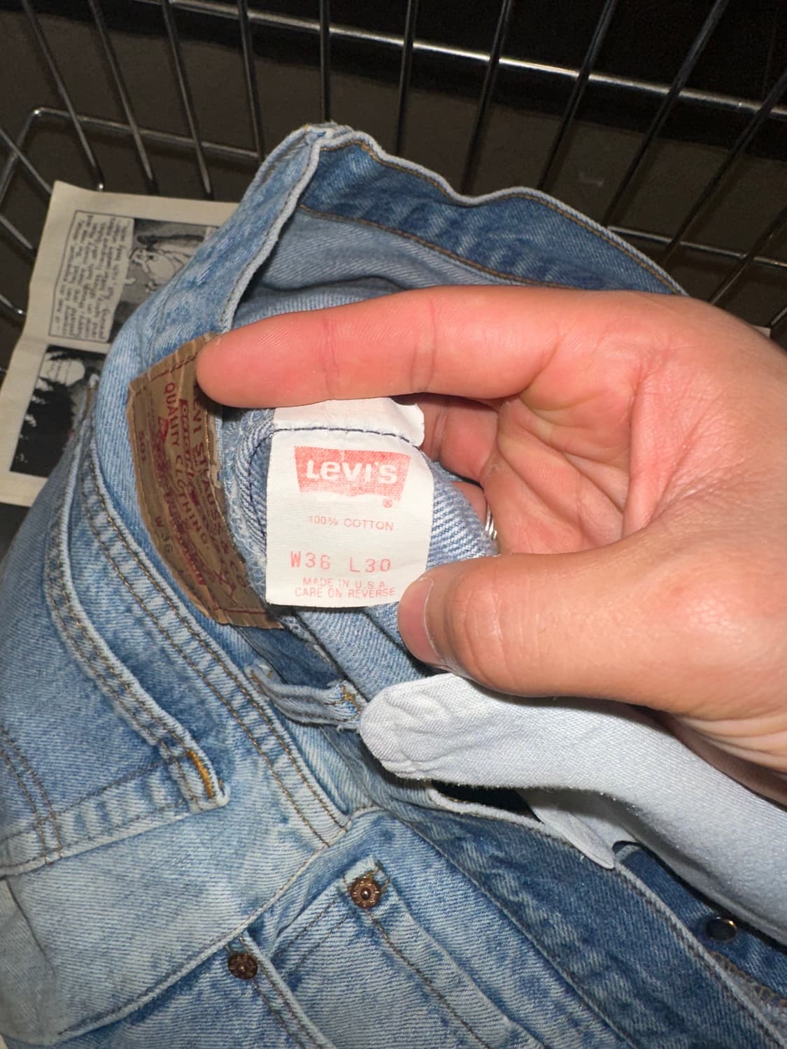 90’s Levi’s 501 532 denim washed pants  상품이미지10