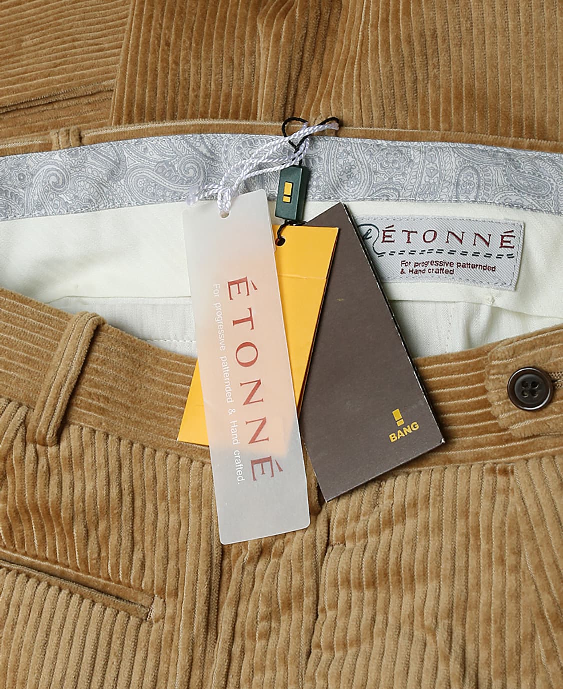 에토네 [Etonne] 베이지 코듀로이 Bang 투플리츠 트라우저 상품이미지6