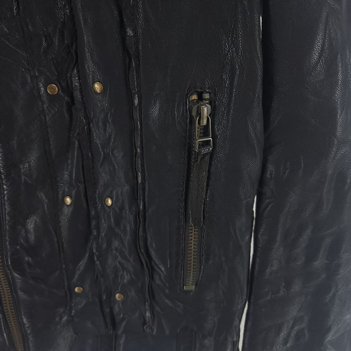 [여S]올세인츠 블랙 가죽 자켓[Y64-006] 상품이미지4