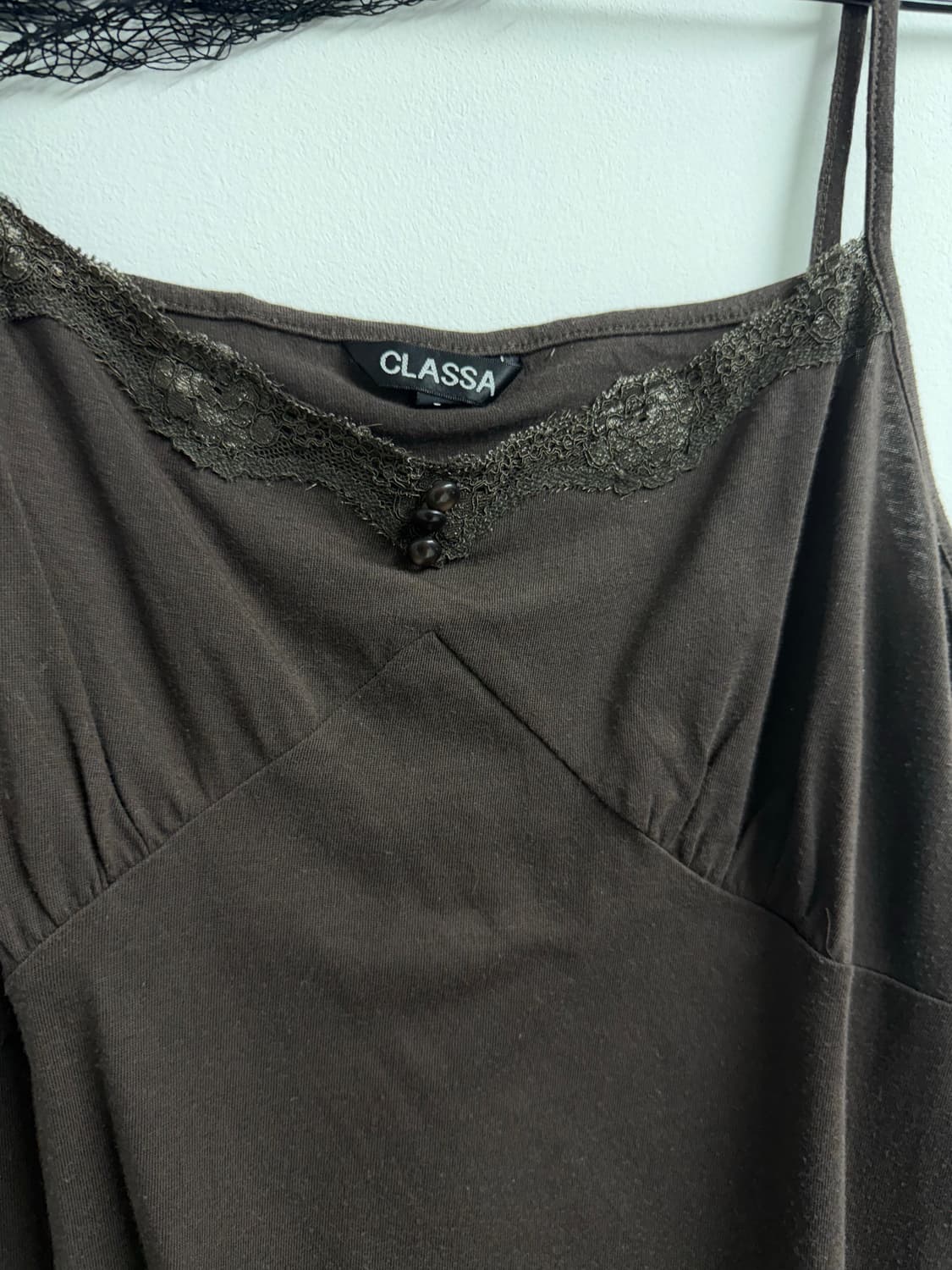 Lace button detail brown camisole  Price 상품이미지4