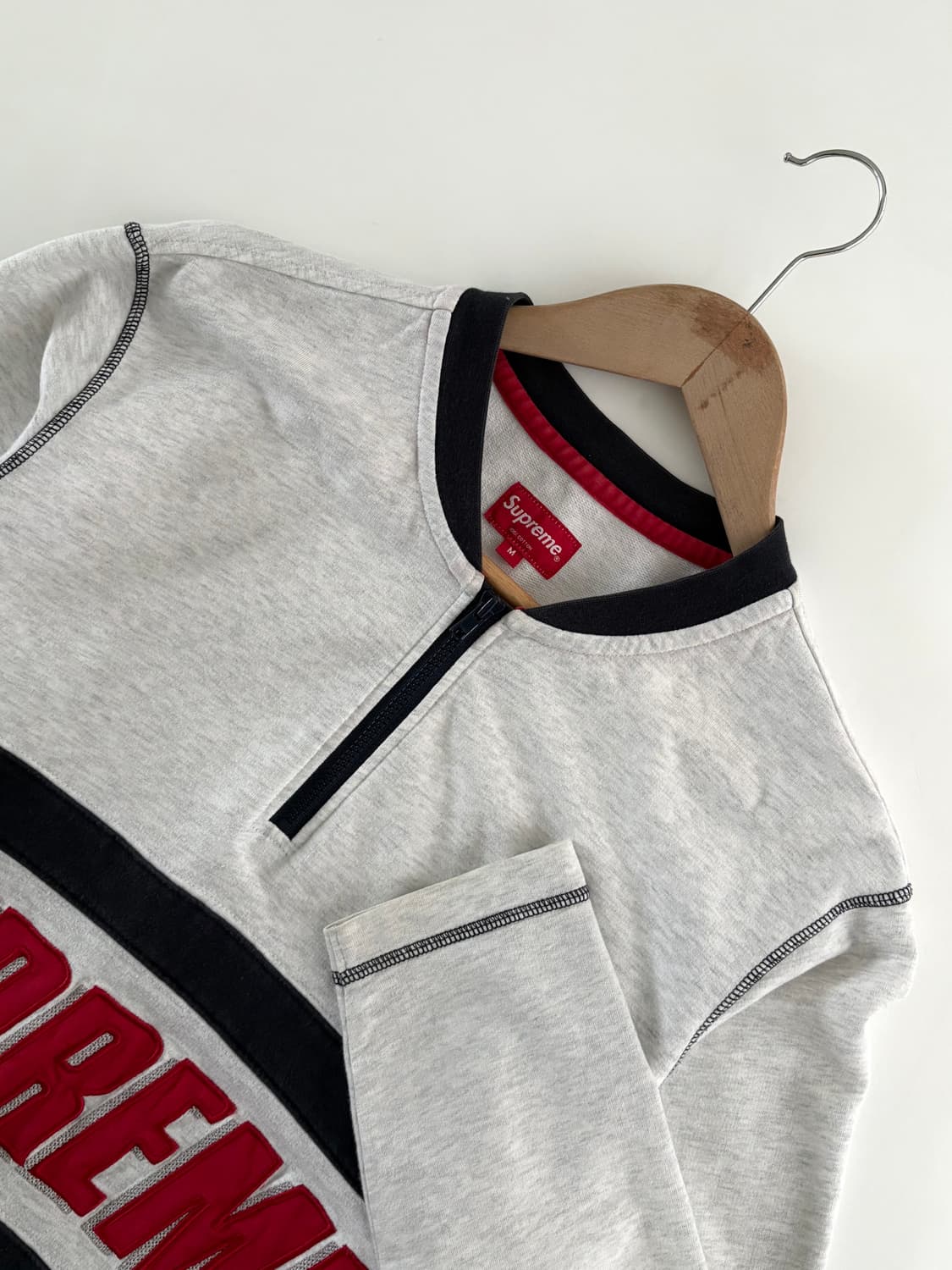 SUPREME 슈프림 16SS 로고 럭비 하프집업 상품이미지2