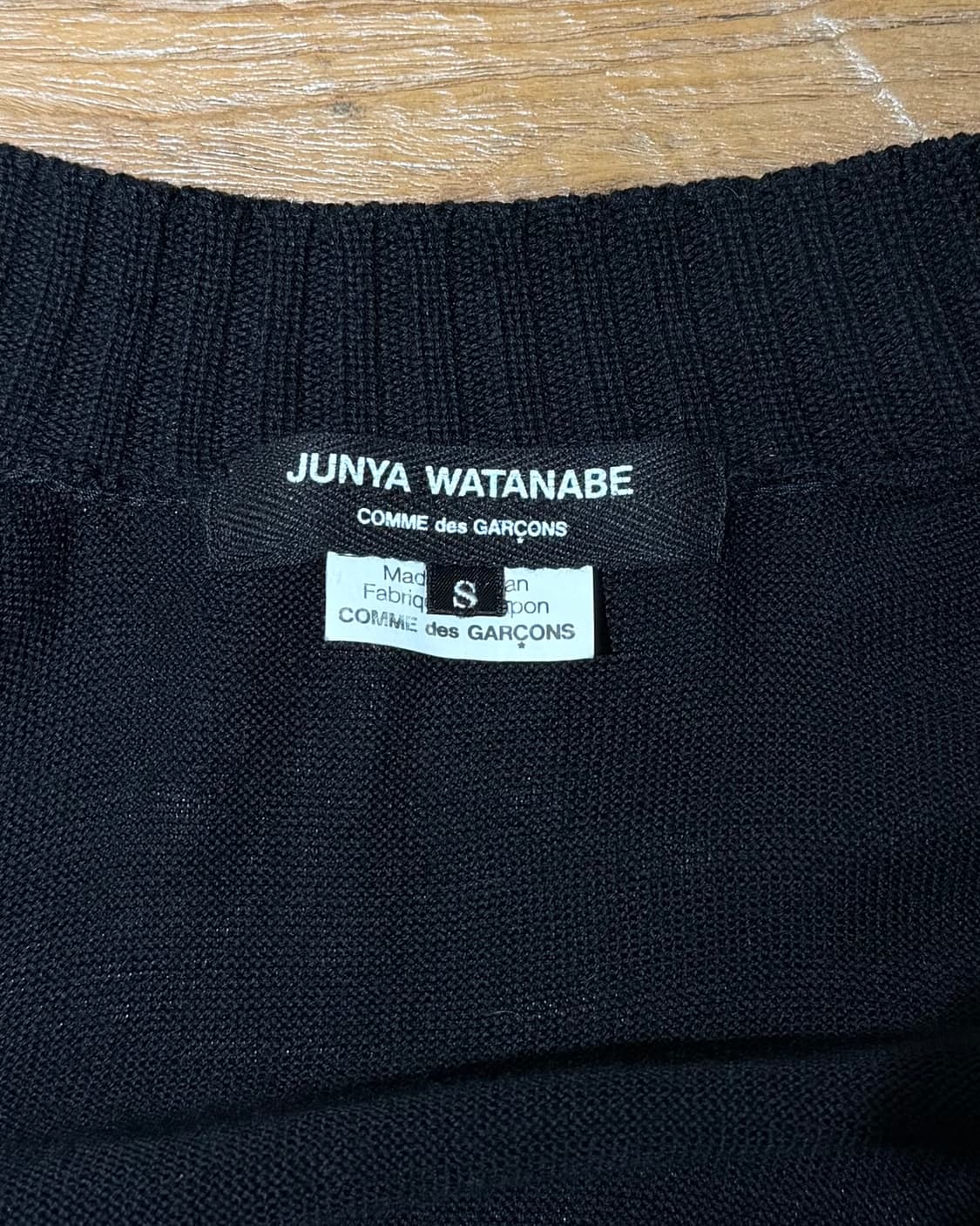 준야 와타나베 블랙 딥브이넥 버튼업 롱 니트 가디건 상품이미지7