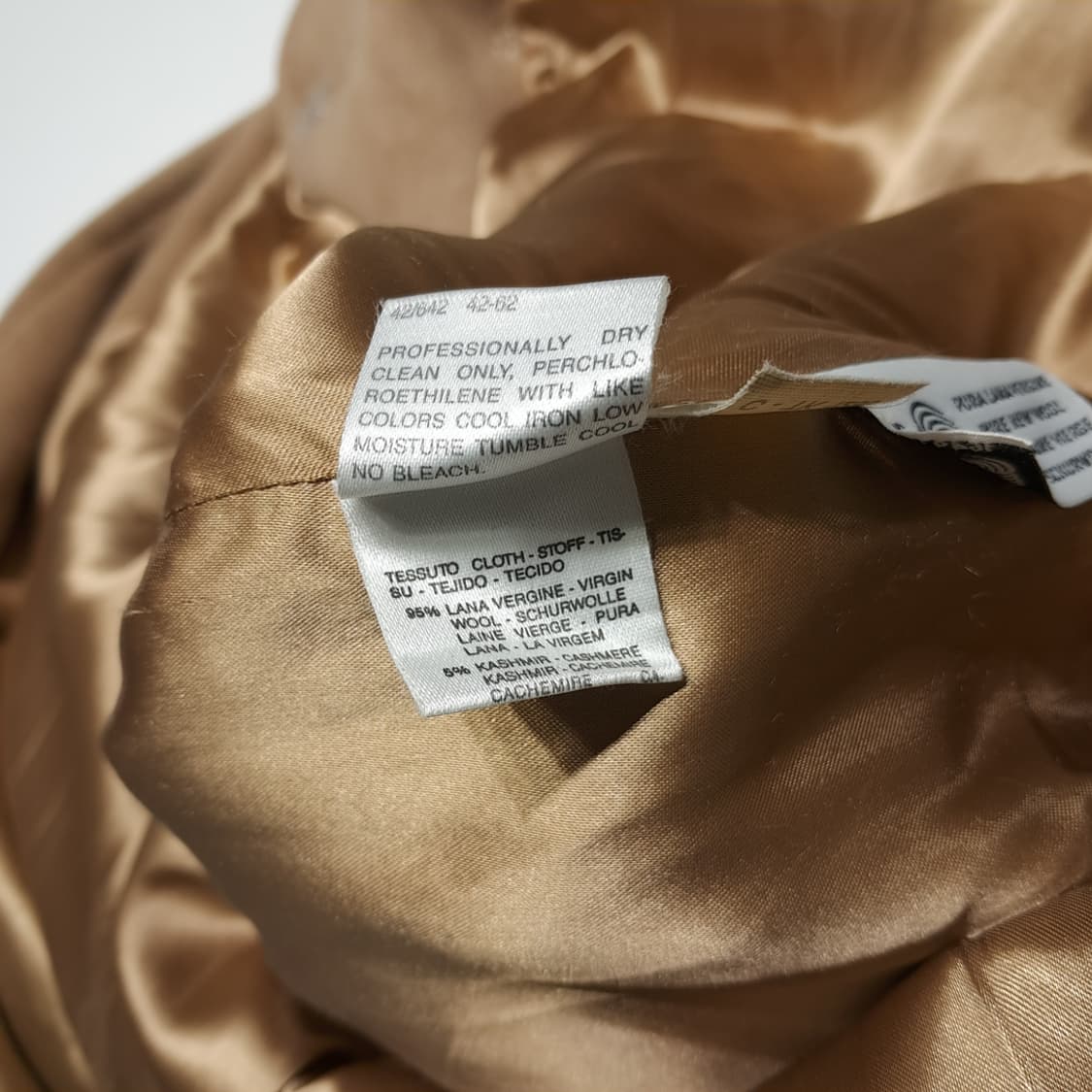 CL284 XL 마렐라 90s 이태리판 울캐시미어 더블 카멜 롱코트 상품이미지6
