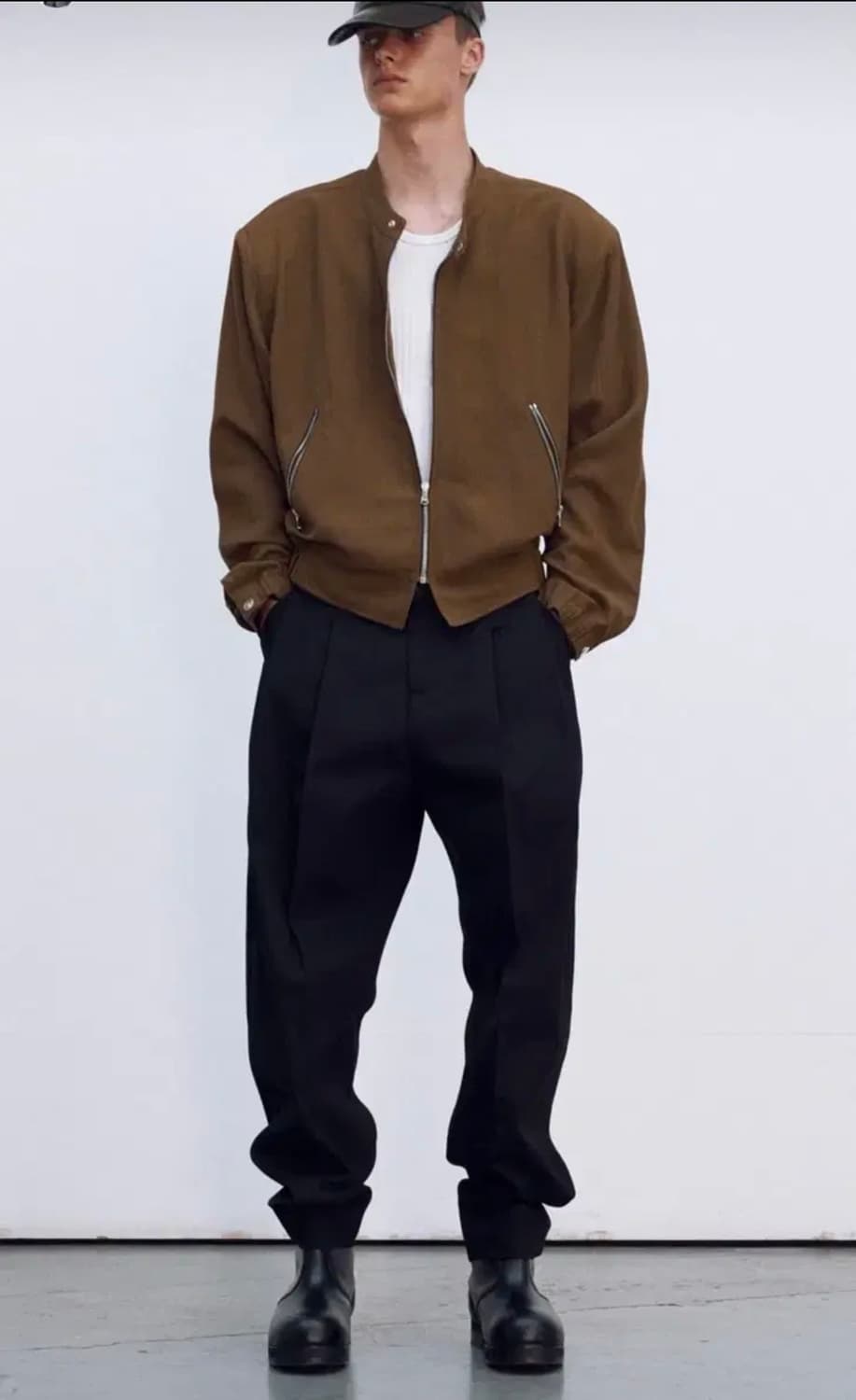 렉토 드릴드 코튼 더블 턱 팬츠 S 상품이미지1