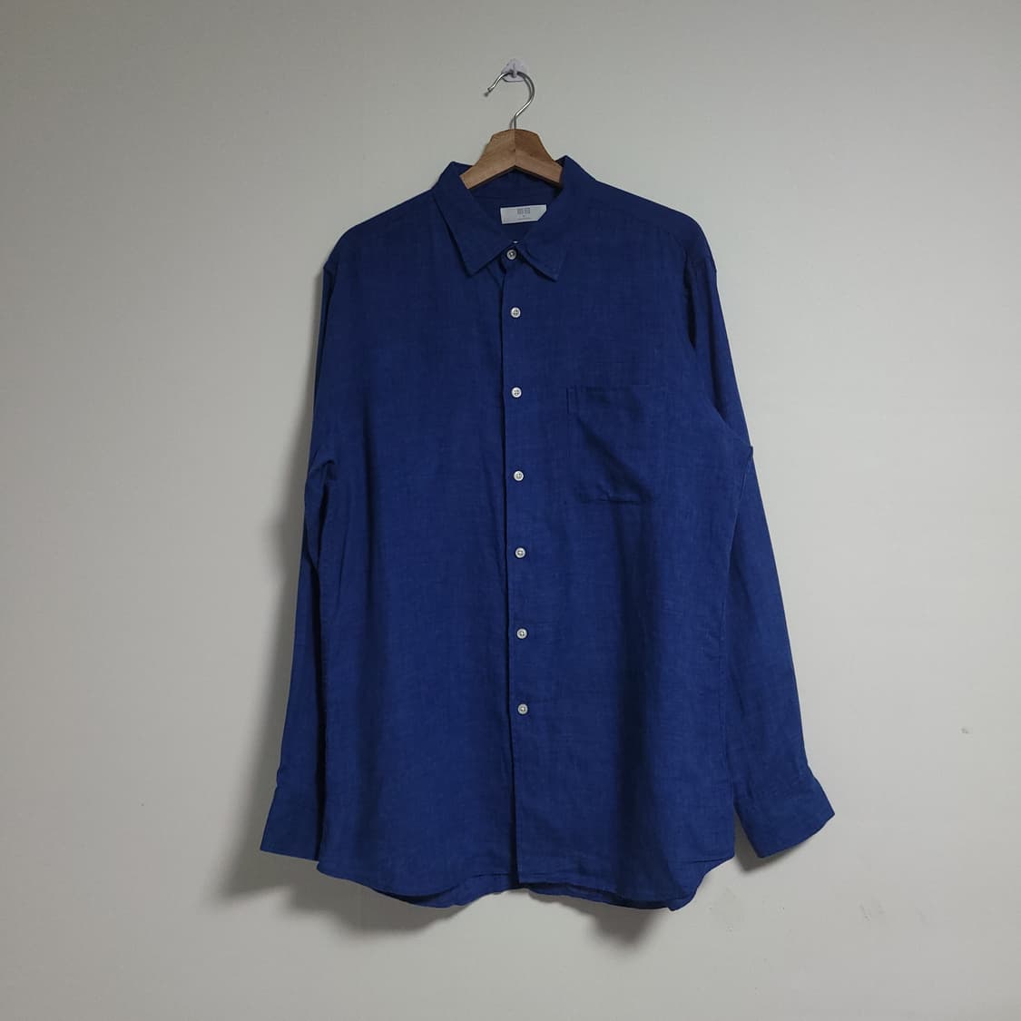 (XL) UNIQLO 유니클로 블루 마 셔츠 남방 상품이미지1