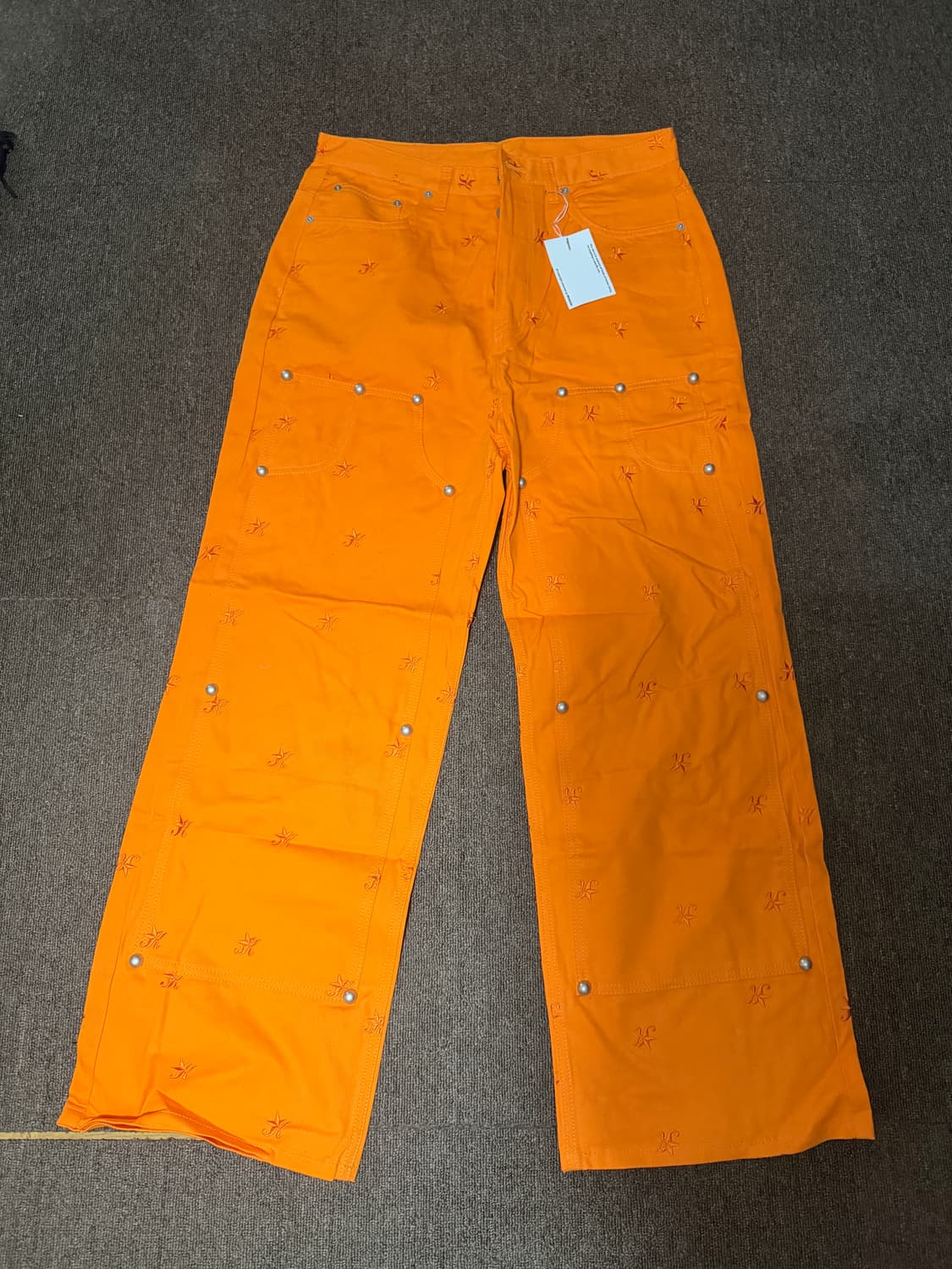 웨스켐 엠브로이더리 오렌지 스터드팬츠 상품이미지2