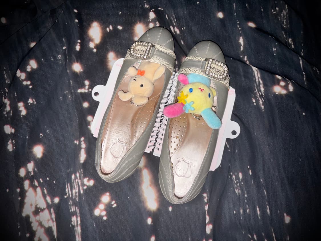 빈티지 중고 갸루 긱시크 y2k 실버 로퍼힐 상품이미지1