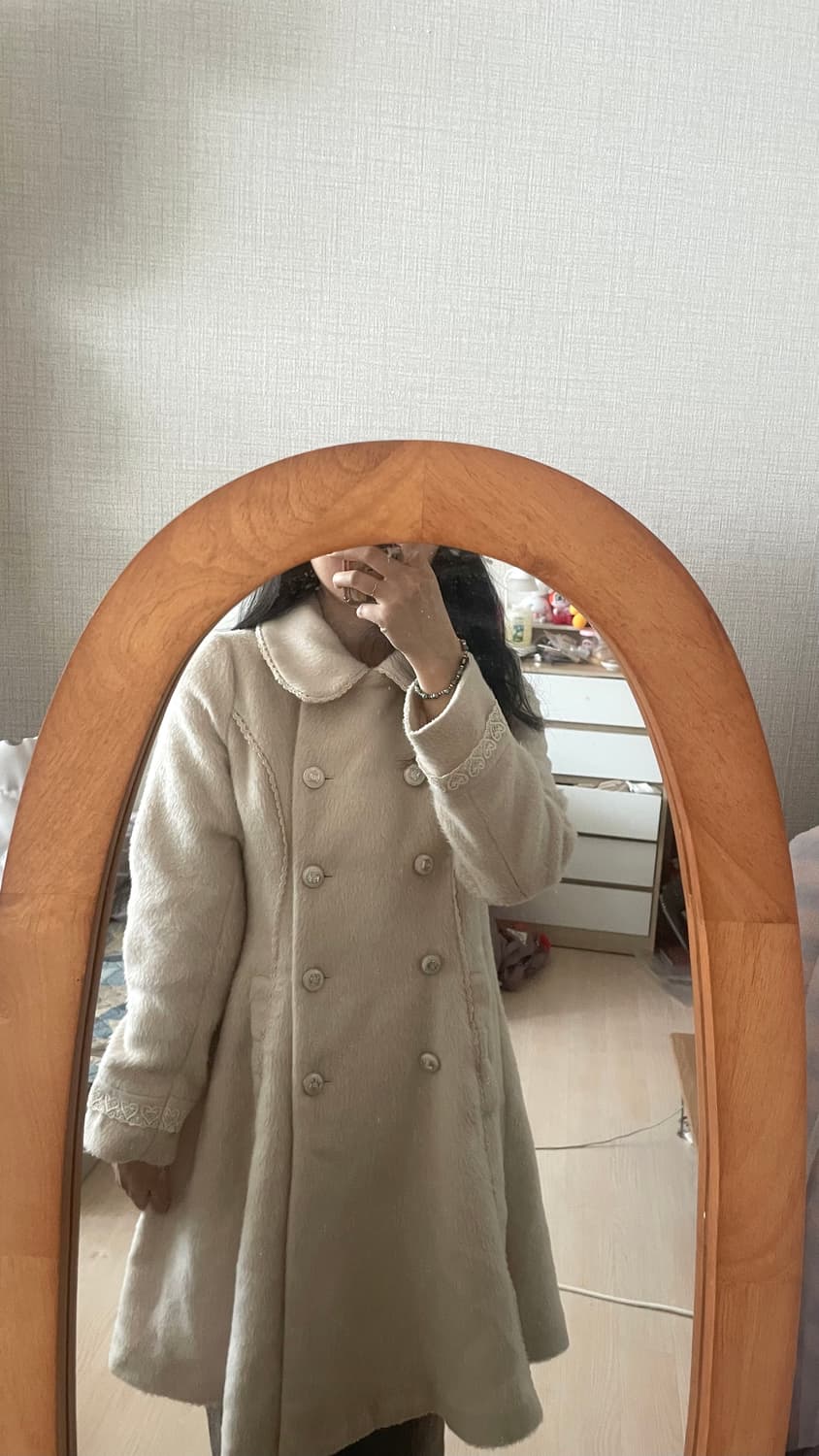 모리걸 빈티지 엑시즈팜 axes femme 러블리 아이보리 코트 🎀🤍 상품이미지7