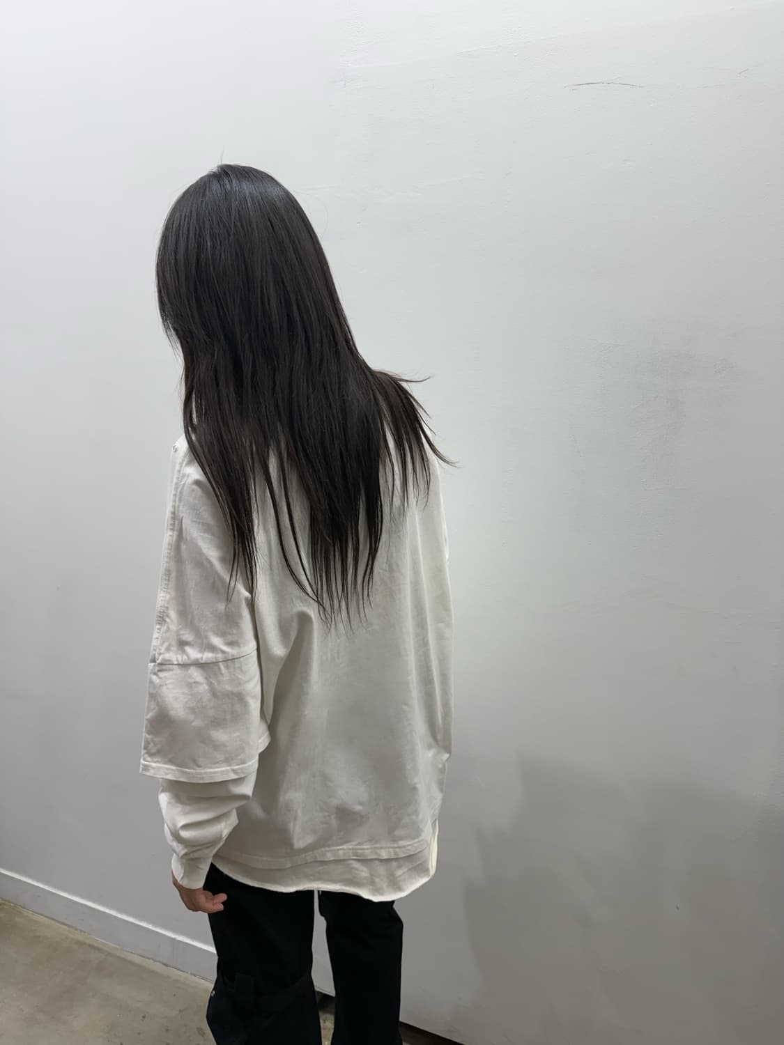 넘버나인 레이어드 로고 롱 슬리브 상품이미지6