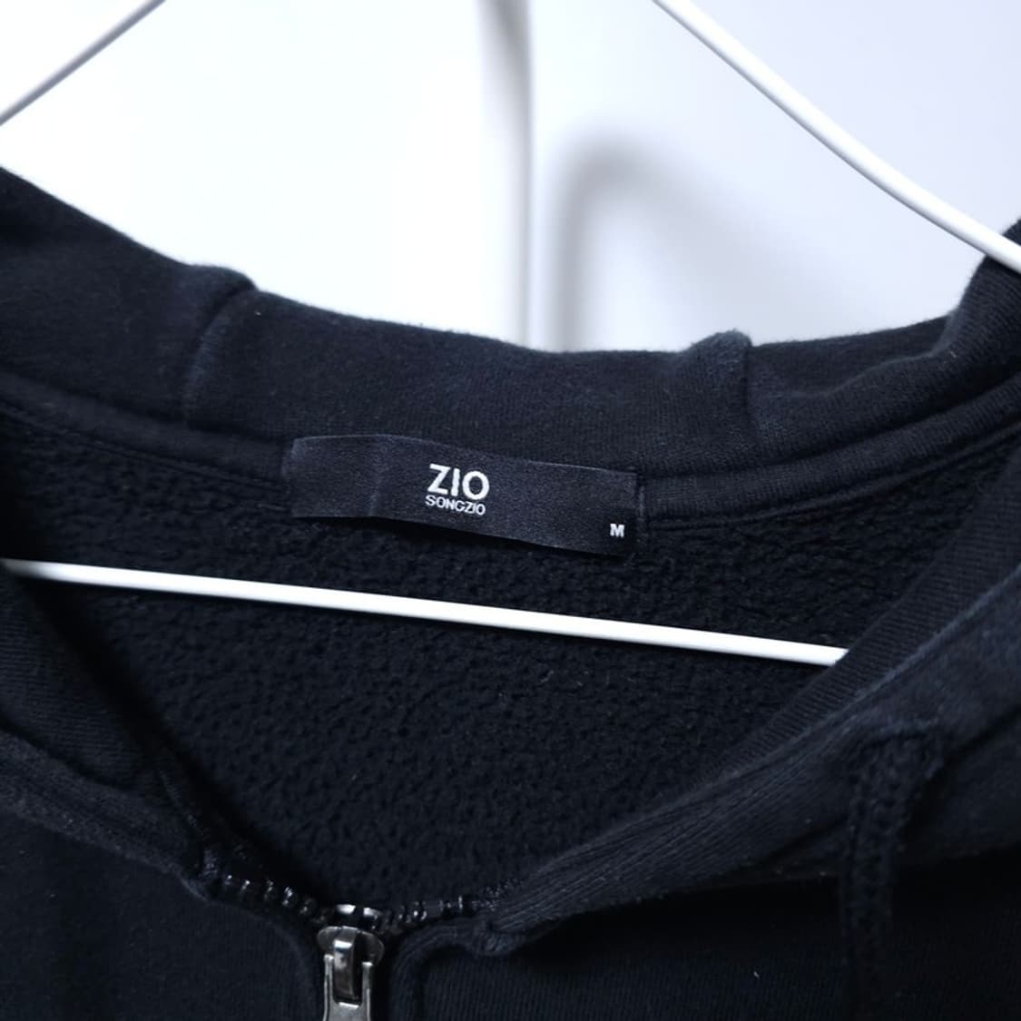 지오송지오 백 로고 기모 후드집업 M 상품이미지4