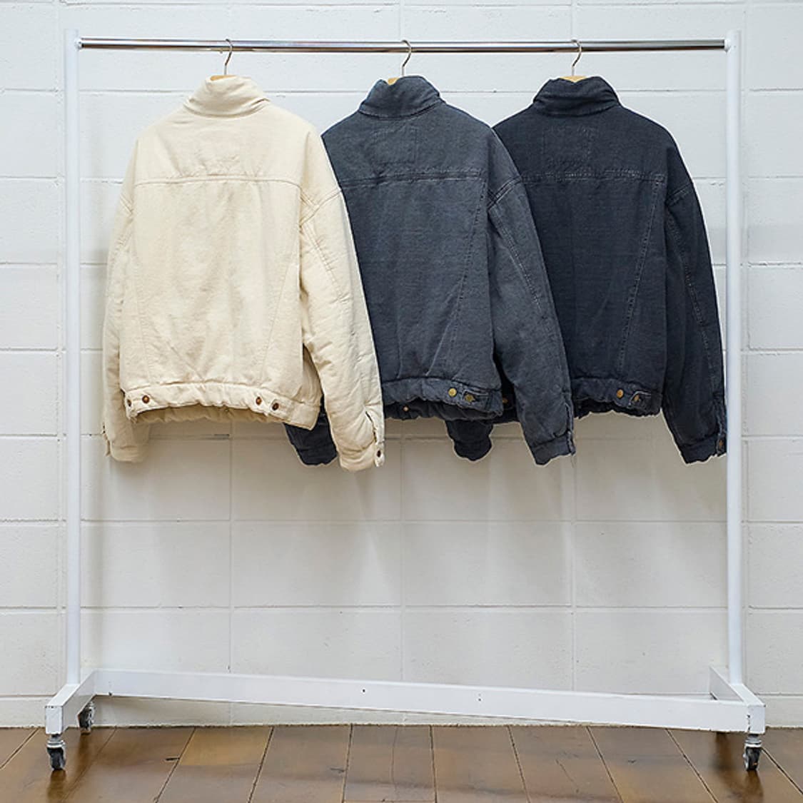 언유즈드 패디드 데님 트러커 자켓 3사이즈 상품이미지4