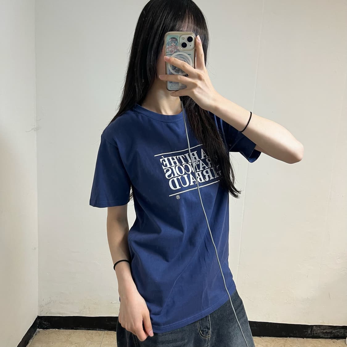 Marithé François Girbaud Navy T-Shirt 상품이미지2