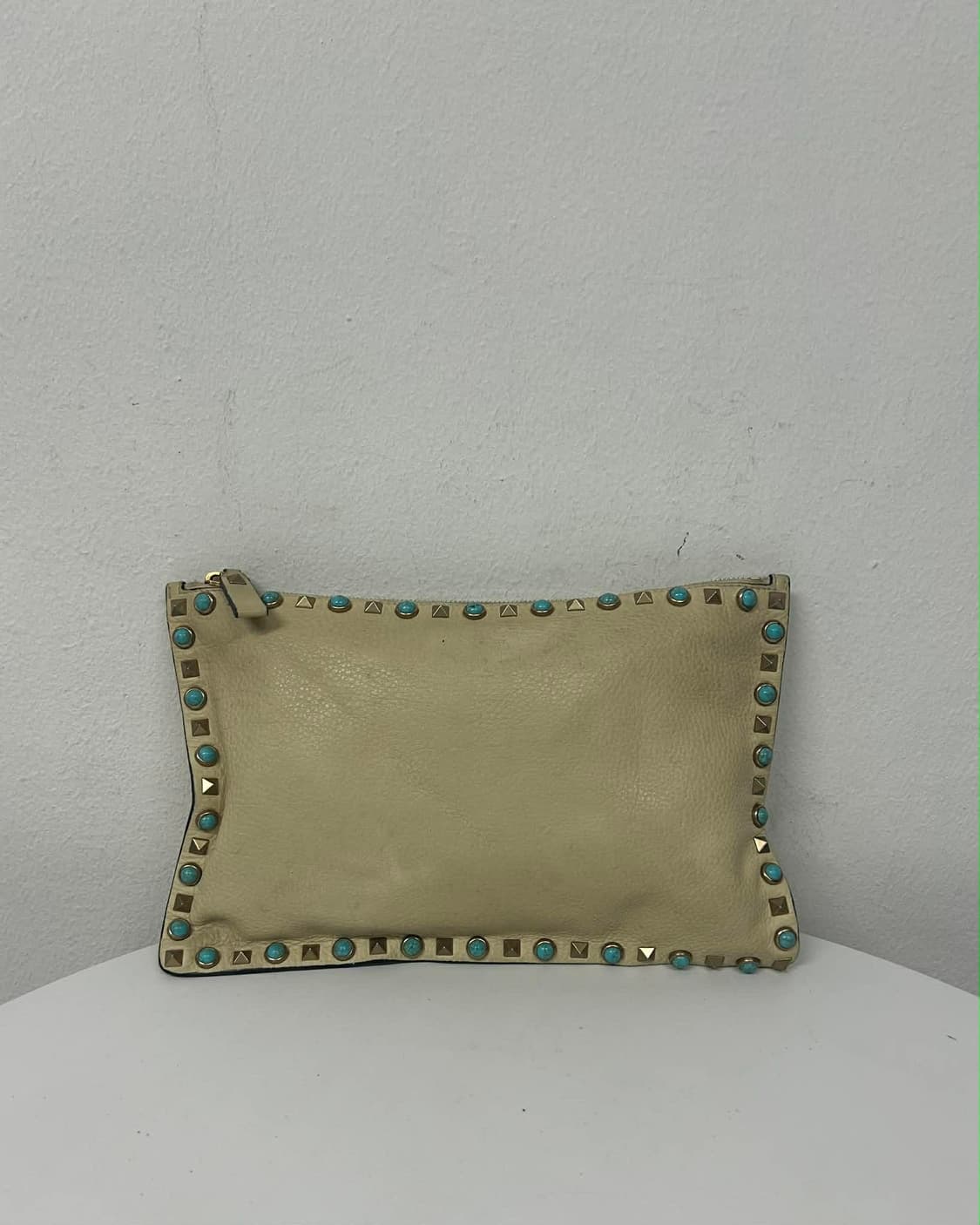 발렌티노 가라바니 락스터드 터콰이즈 스톤 클러치백 상품이미지1