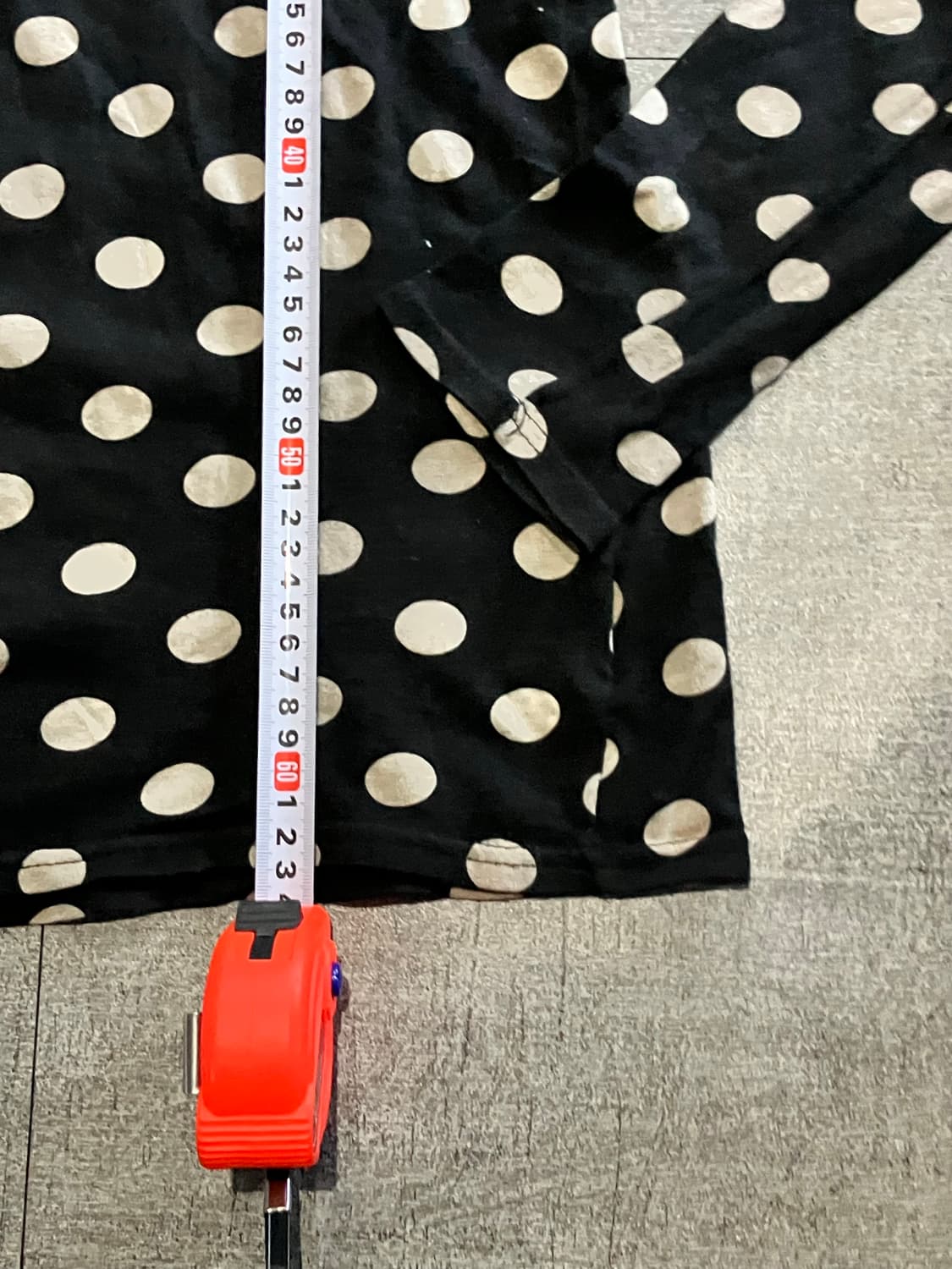 일본빈티지 Hous 하구미모리걸 라떼랴구 도트땡땡이 긴팔티셔츠 상품이미지3