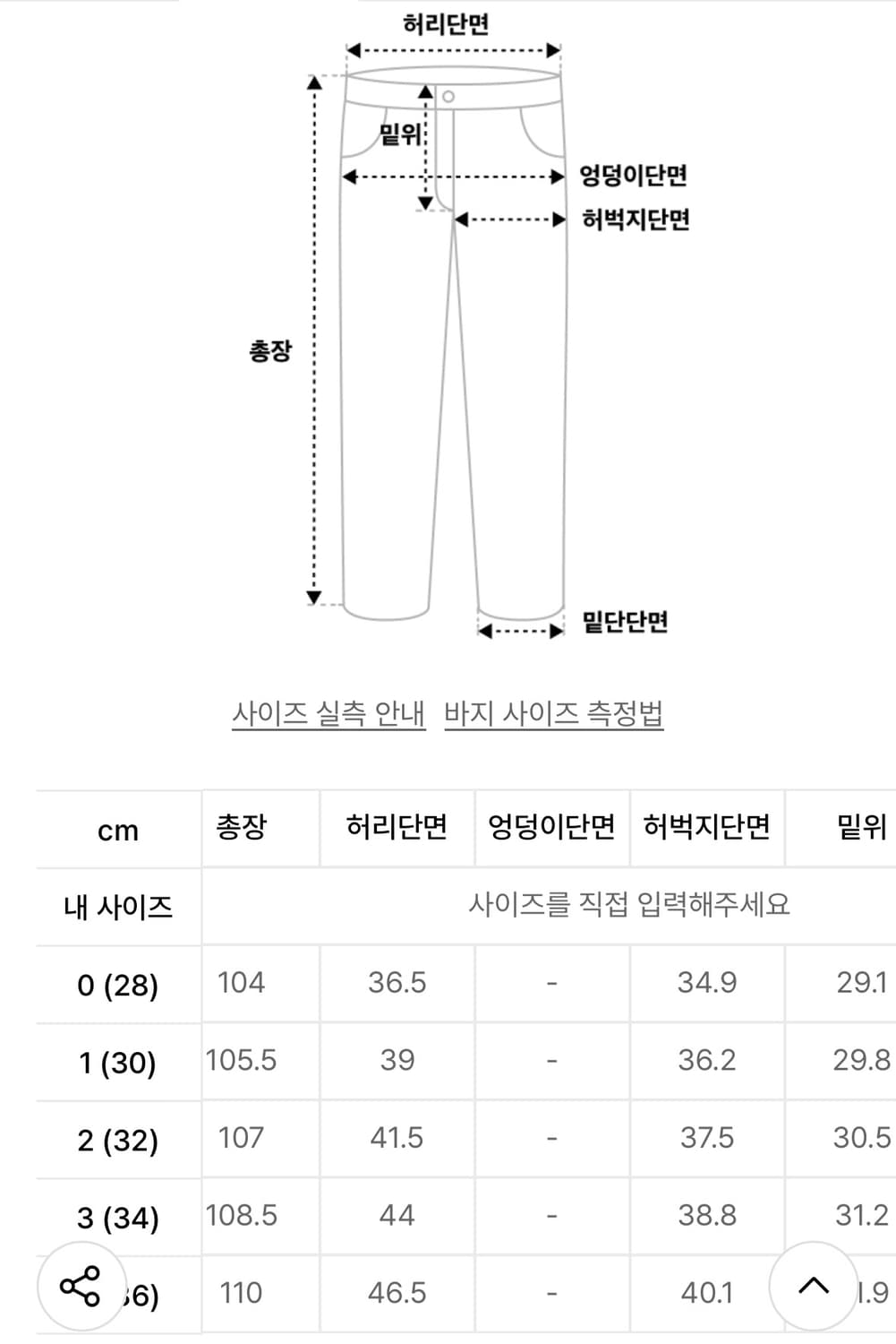 워싱 청바지 32사이즈 (중청, 흑청) 상품이미지5