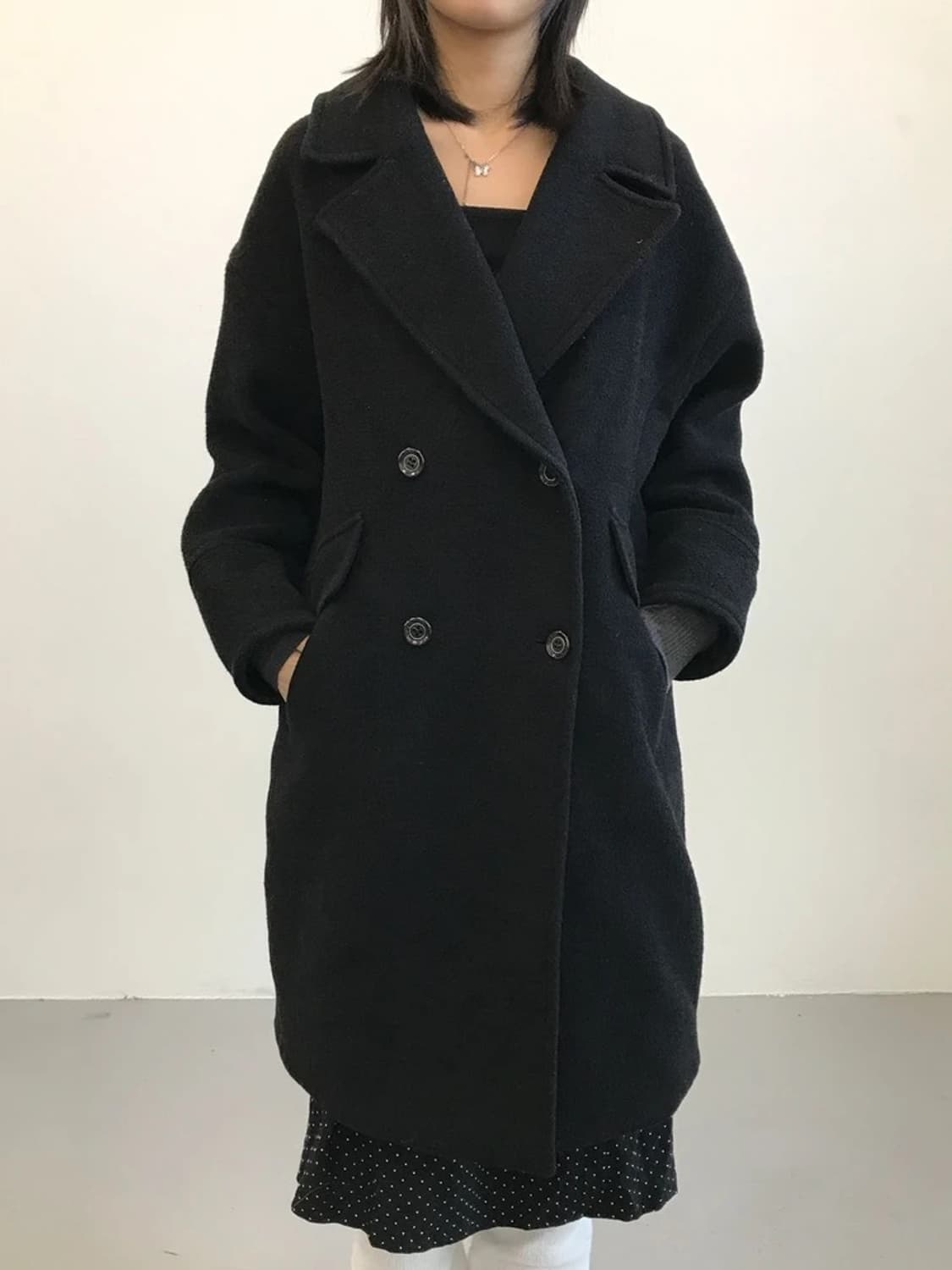 Pageboy Double Breasted Black Coat 상품이미지2