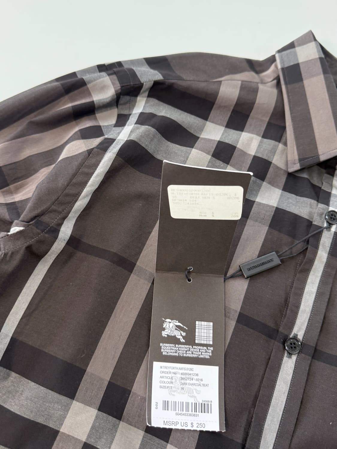 버버리 신형 노바체크 패턴 셔츠 상품이미지4