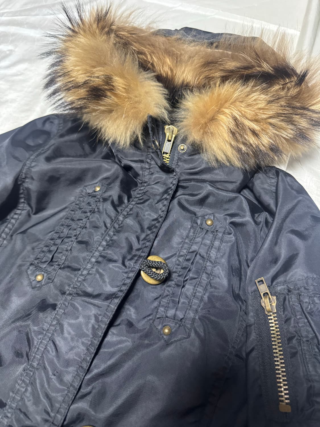 00s Style Fur Long Jacket 상품이미지2