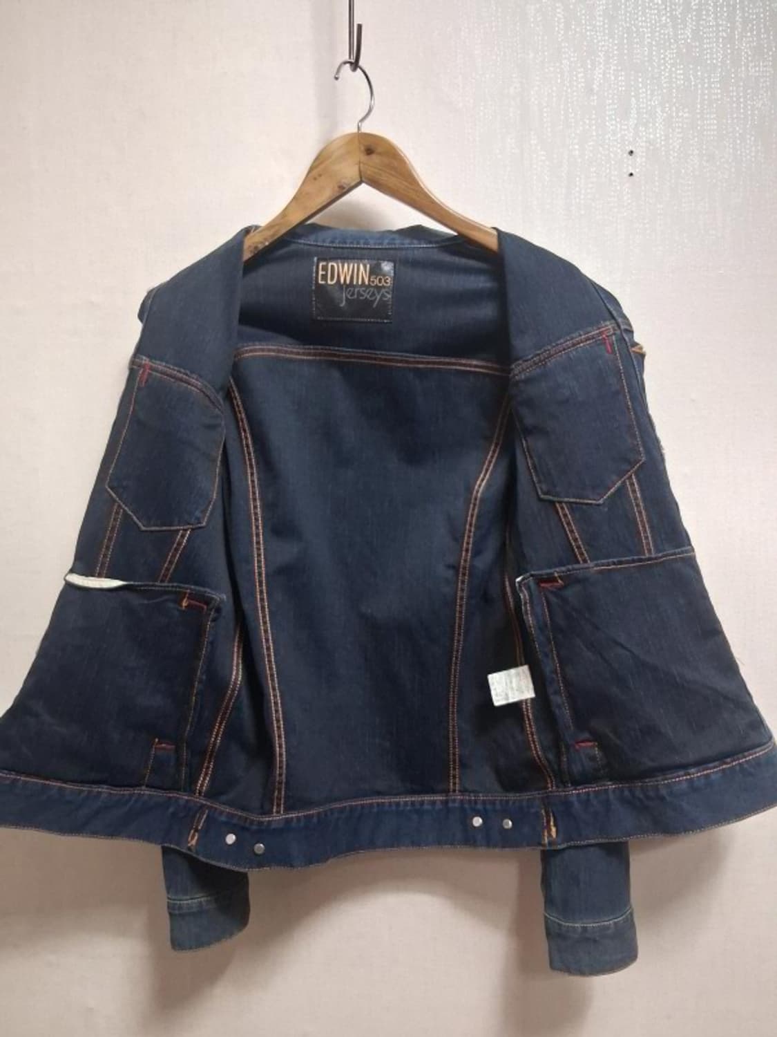 일본판 에드윈 데님청쟈켓 다크블루워싱 져지데님 90 95  상품이미지8