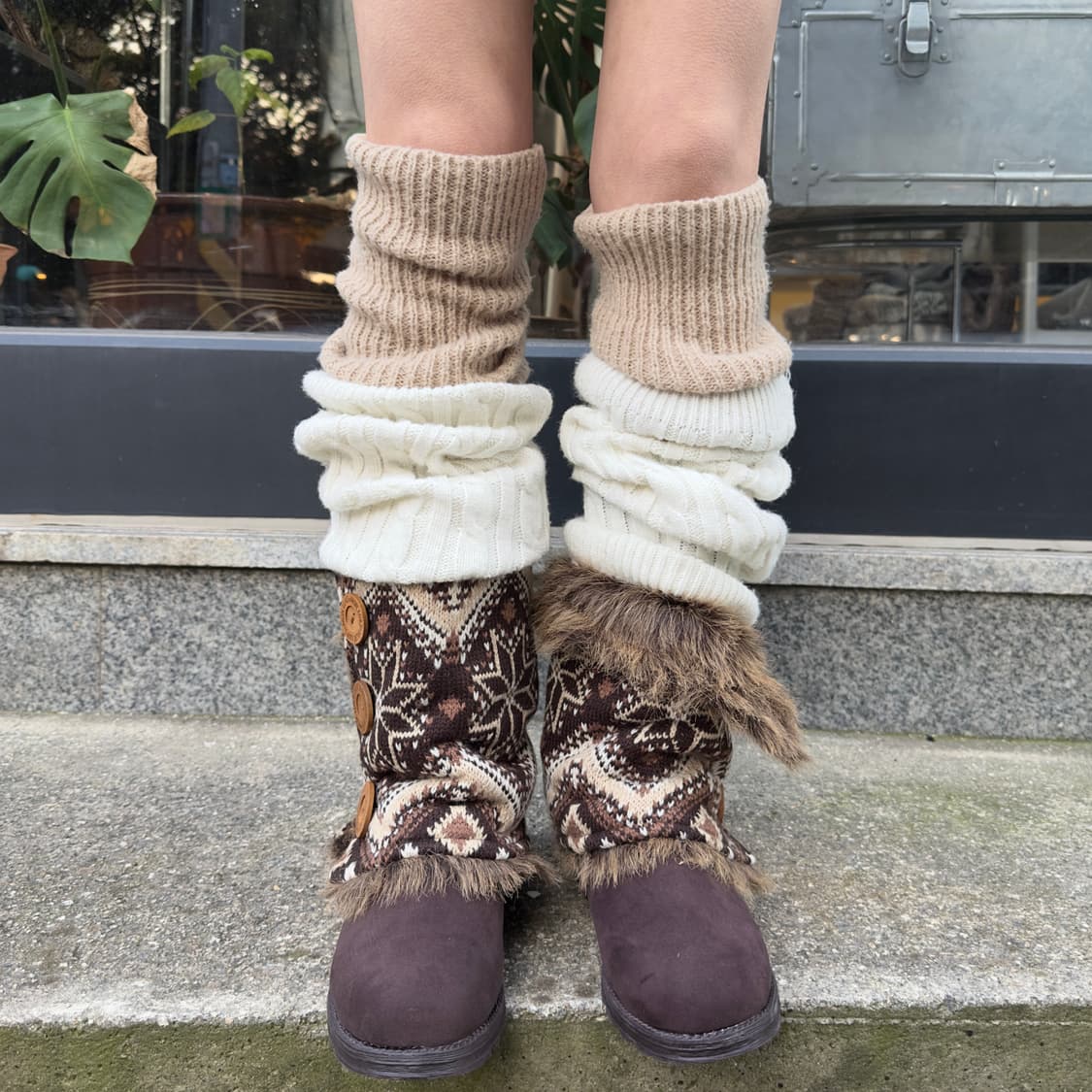 00s MUK LUKS 퍼 랩 부츠 풀박스 상품이미지7