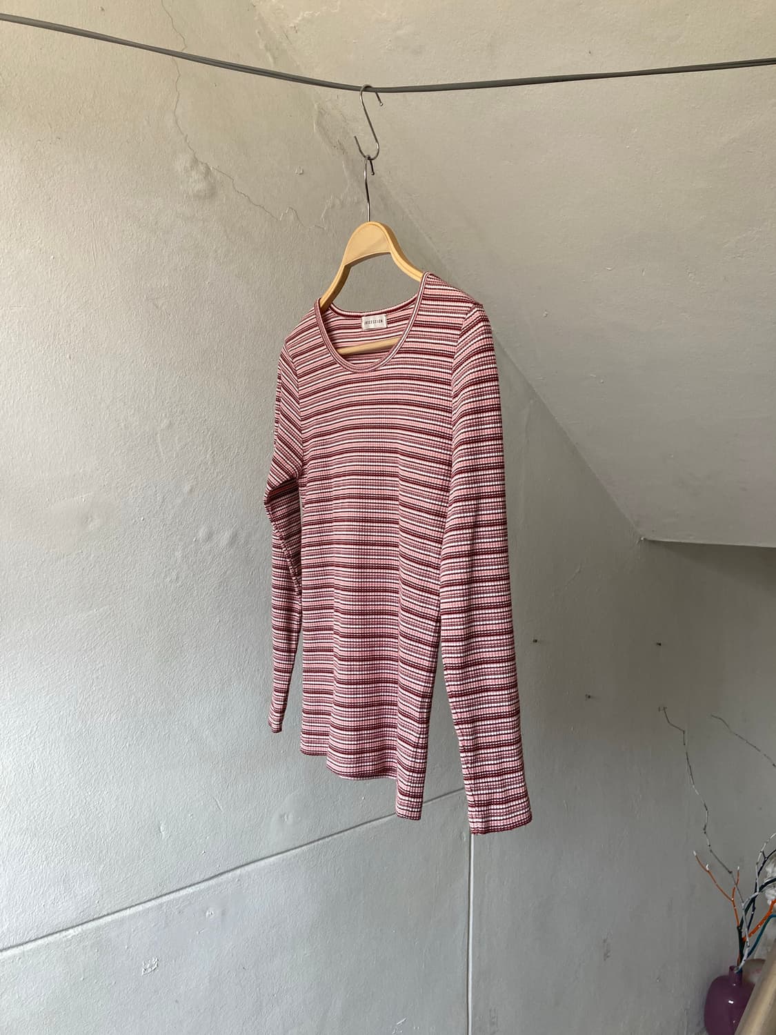 딸기 스트라이프 레이어드 긴팔티 상품이미지4