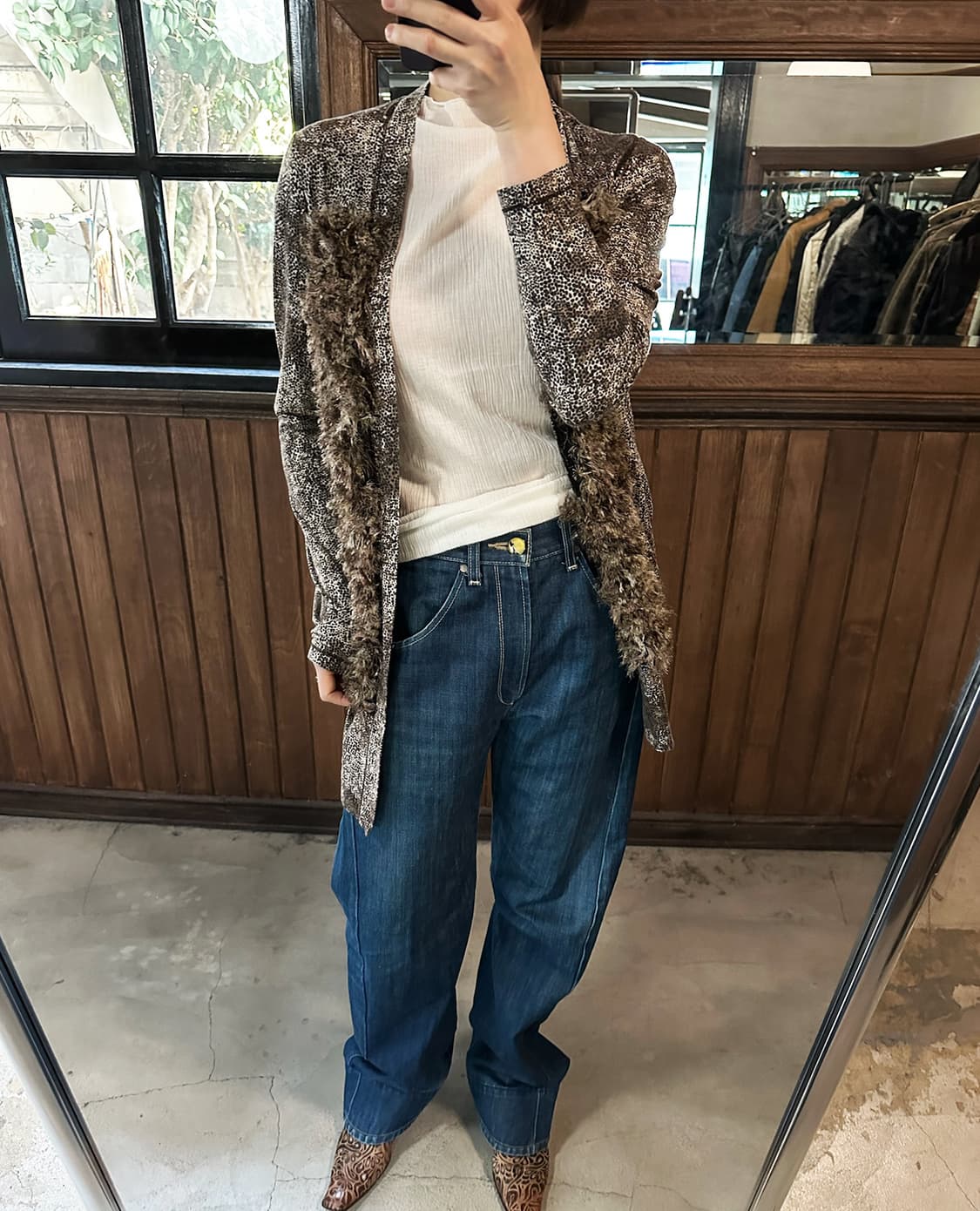 VIVIENNE TAM fringe leopard cardigan 상품이미지1