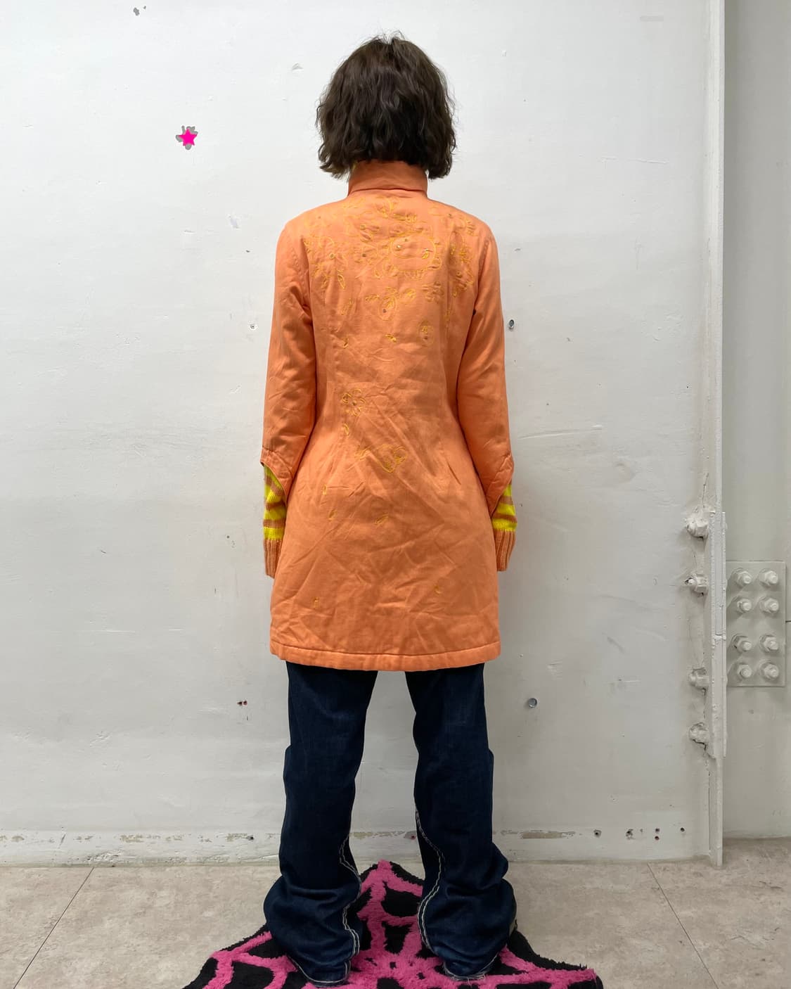 orange knitwear  long jacket 상품이미지8