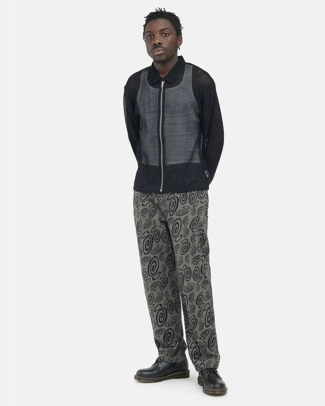 스투시 코튼 메쉬 집업 상품이미지1